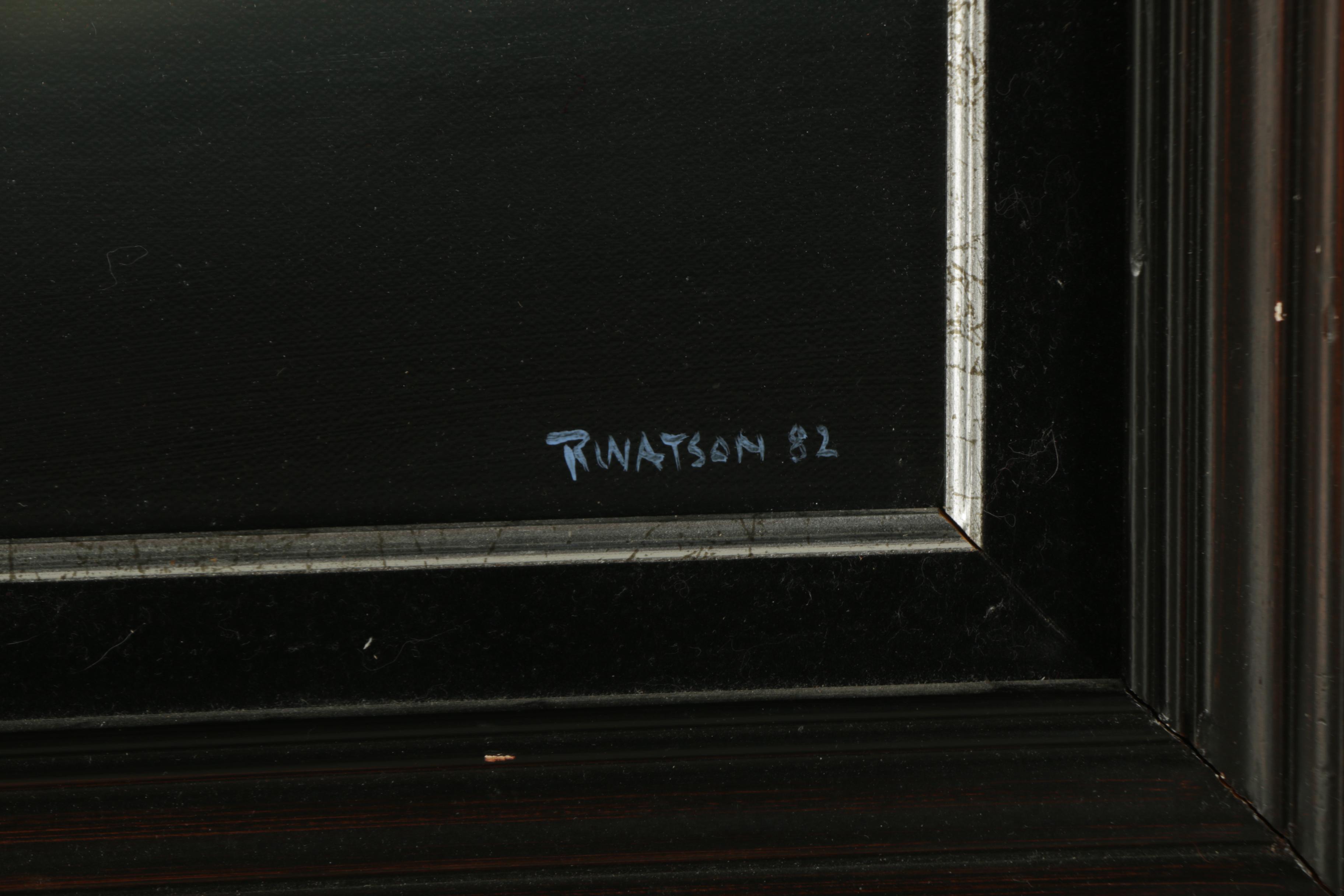 Robert Watson Oil Painting on Canvas "Seawall"