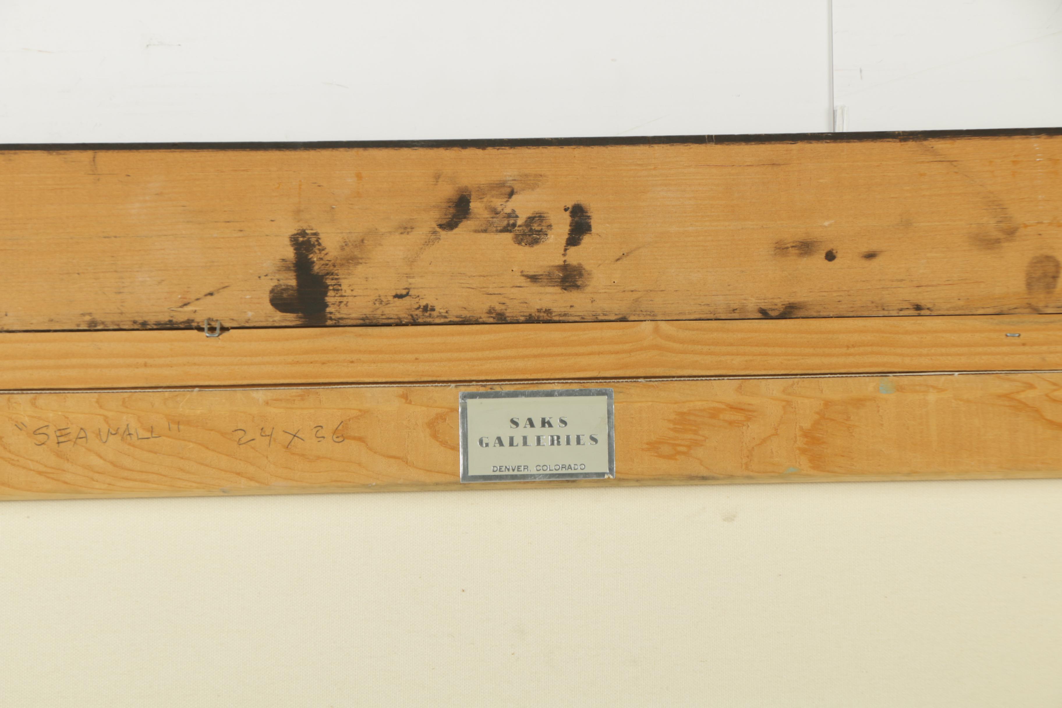 Robert Watson Oil Painting on Canvas "Seawall"