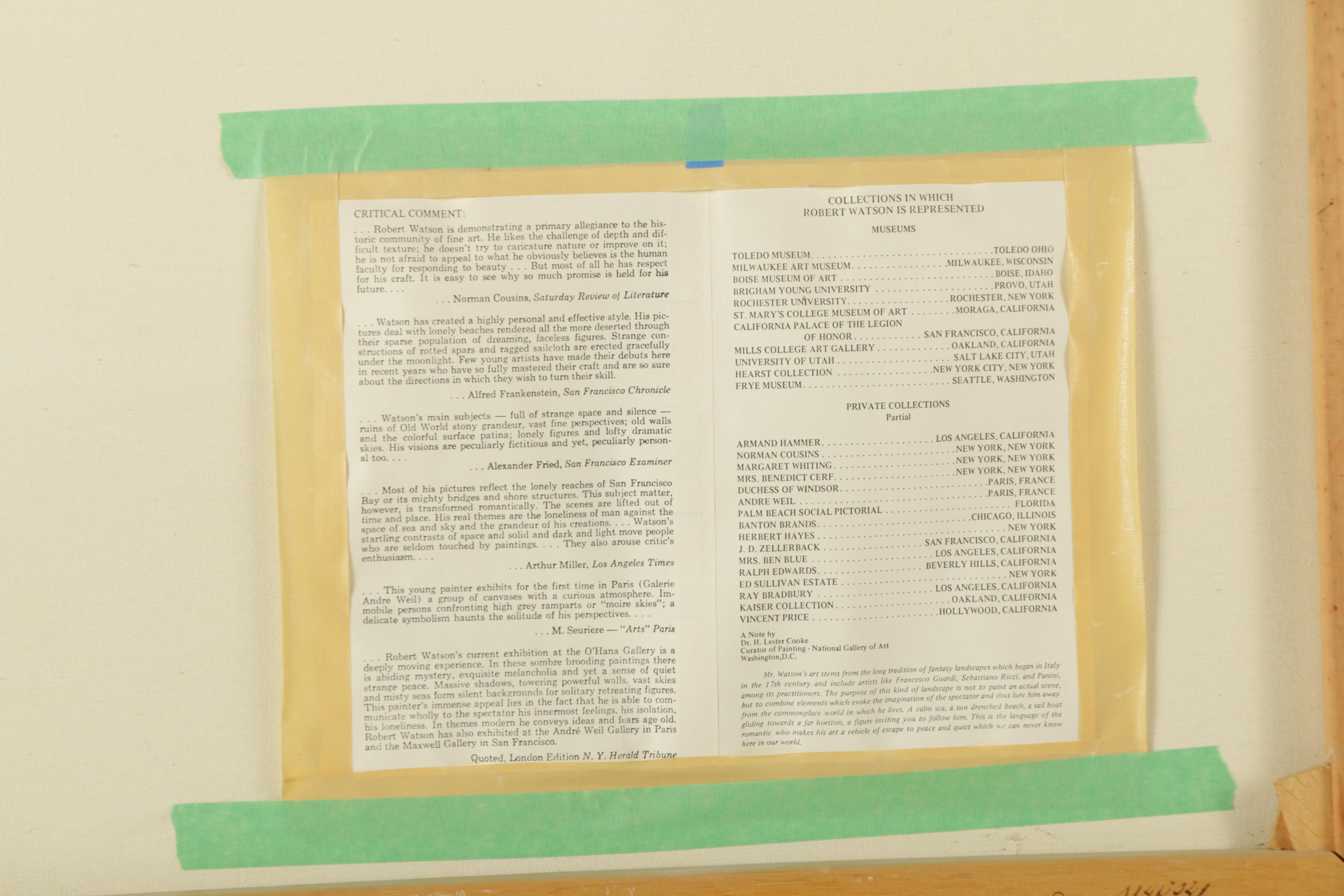 Robert Watson Oil Painting on Canvas "Seawall"