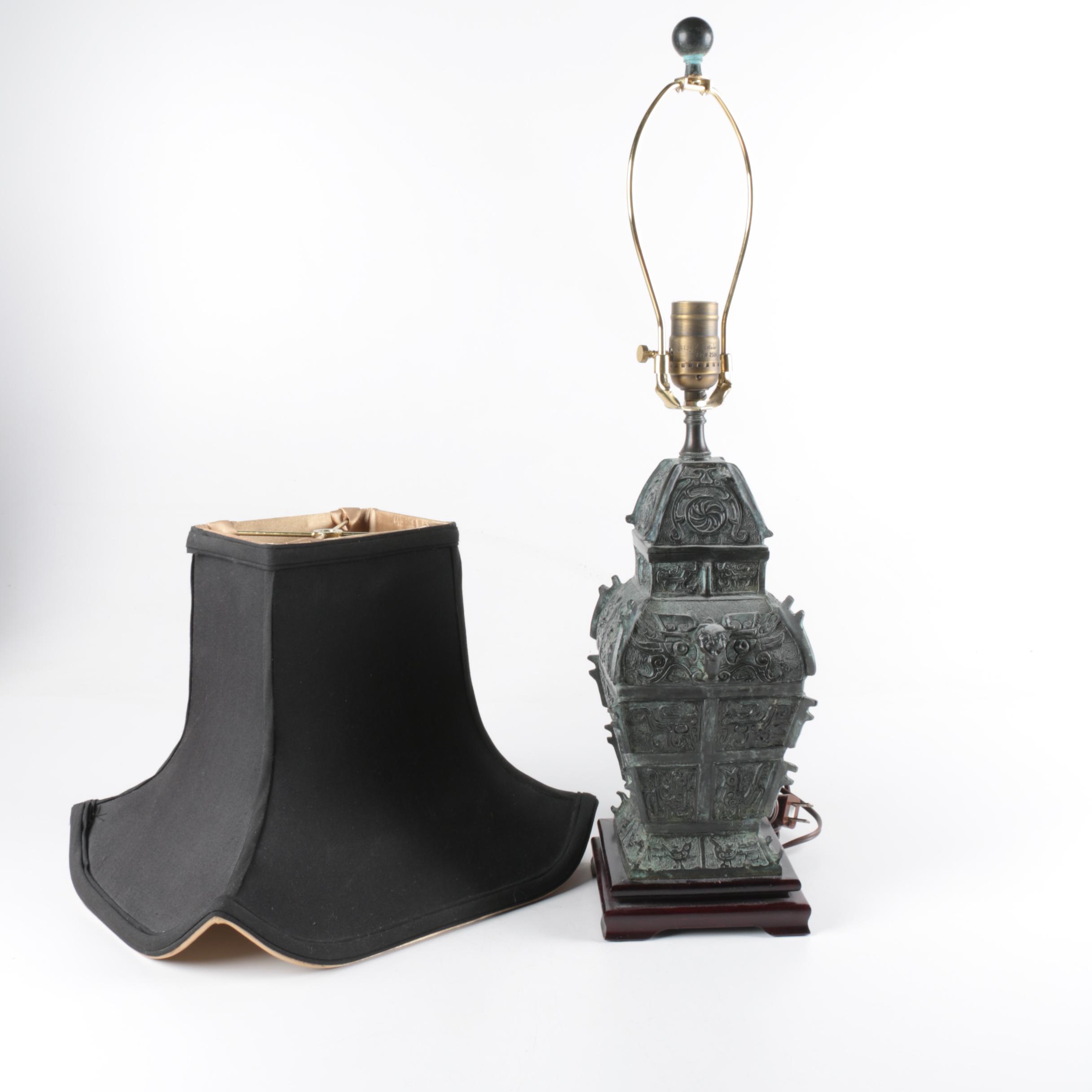 Chinese Bronze Table Lamp