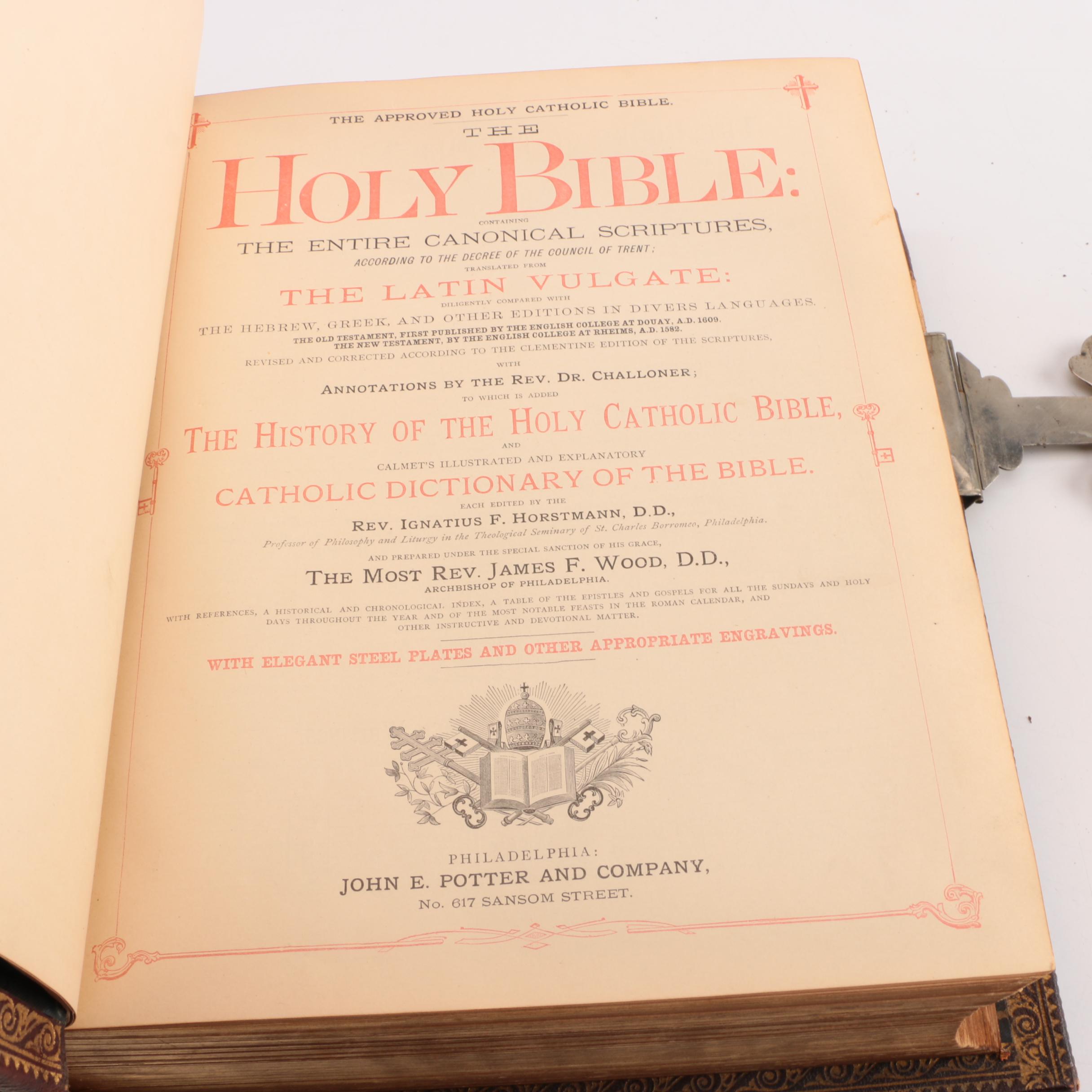 Antique Holy Catholic Bible