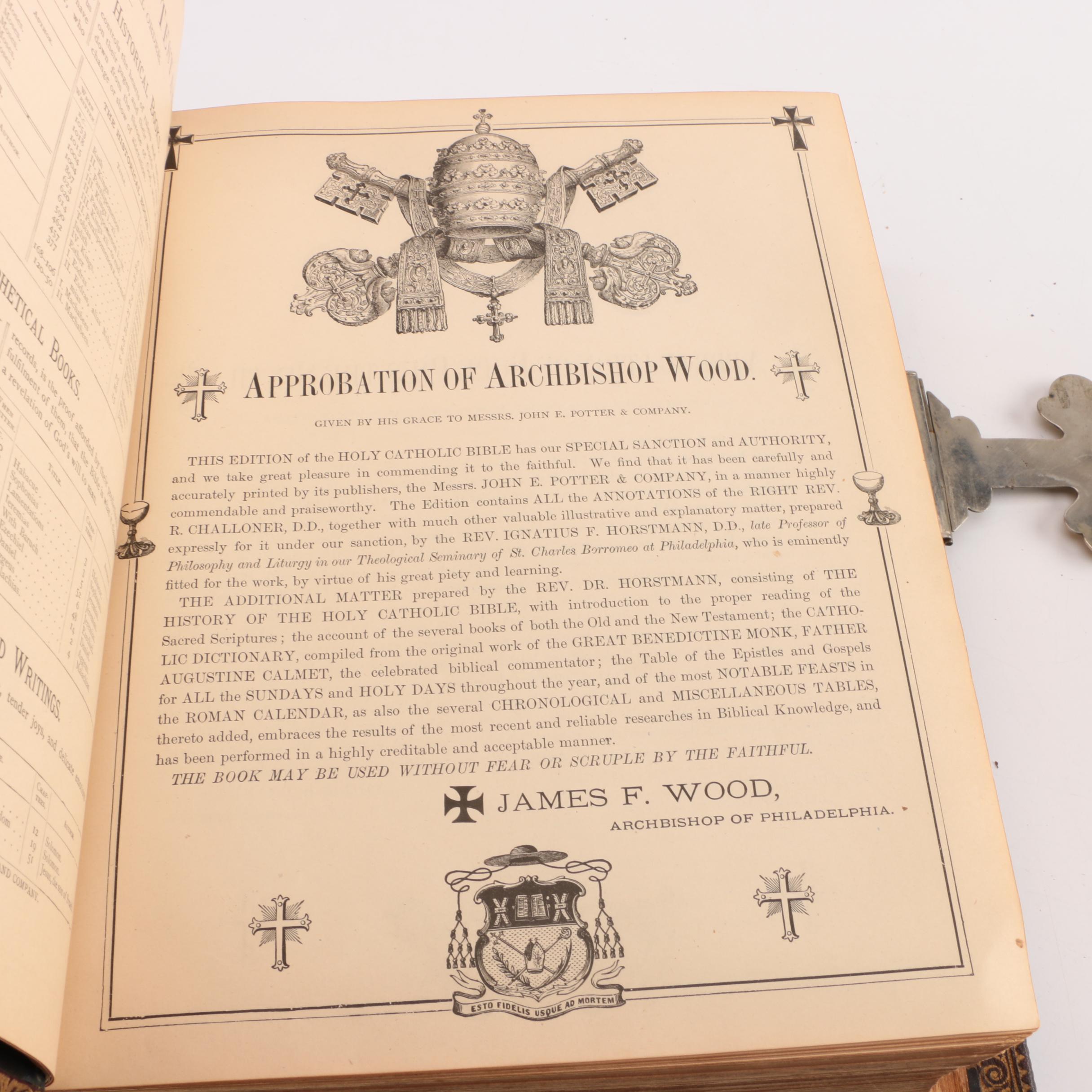 Antique Holy Catholic Bible