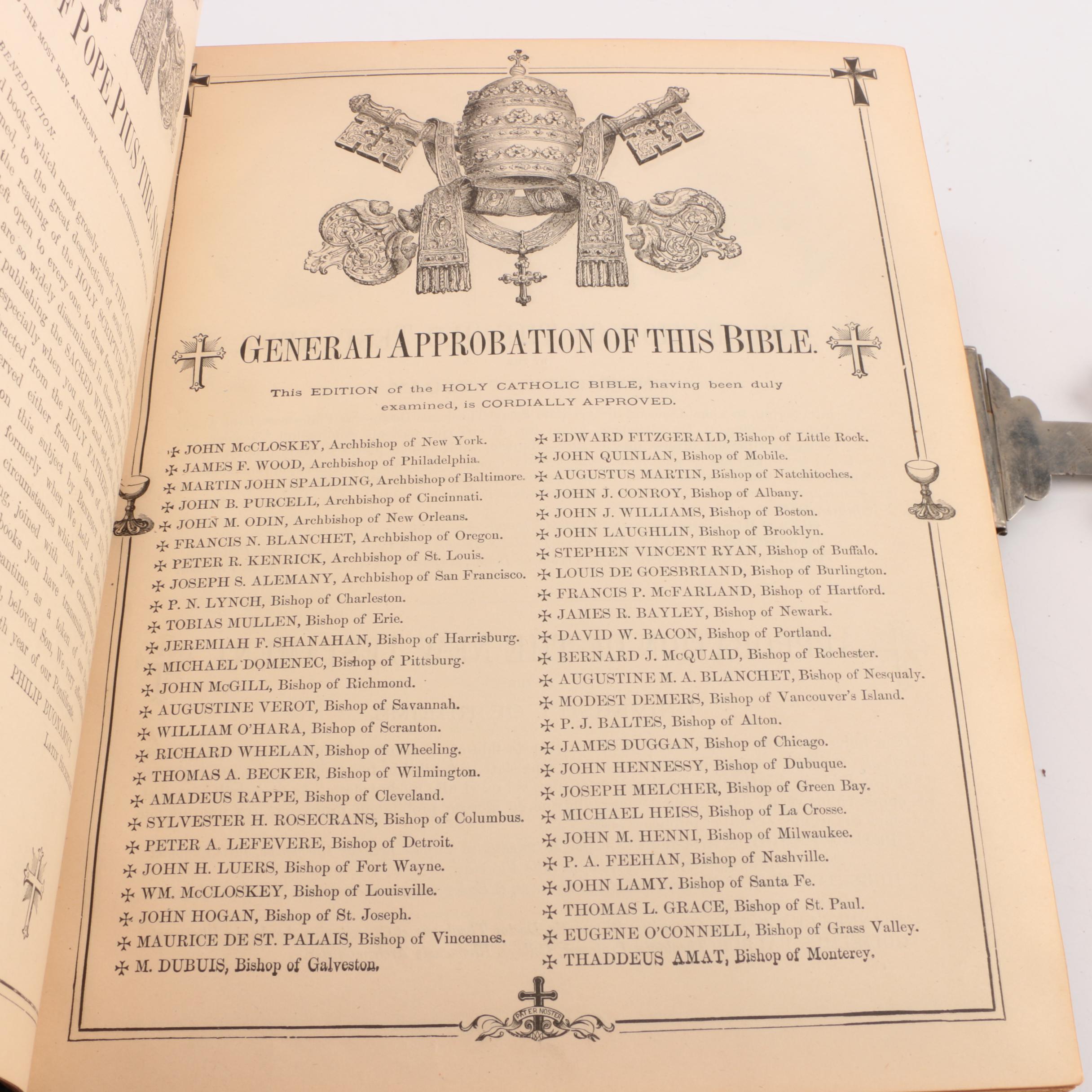 Antique Holy Catholic Bible