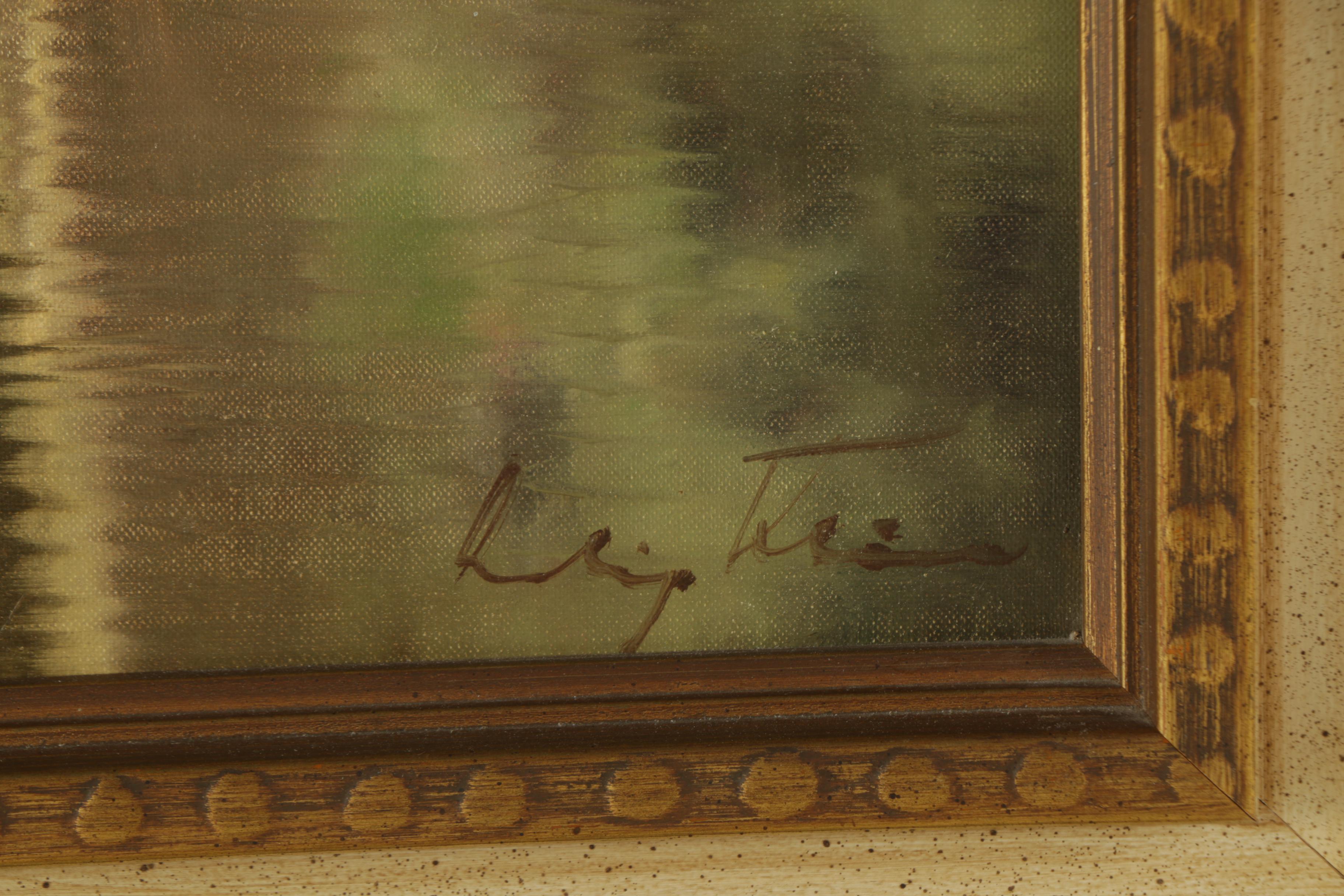 Oil Painting on Canvas of a Tudor Style Town