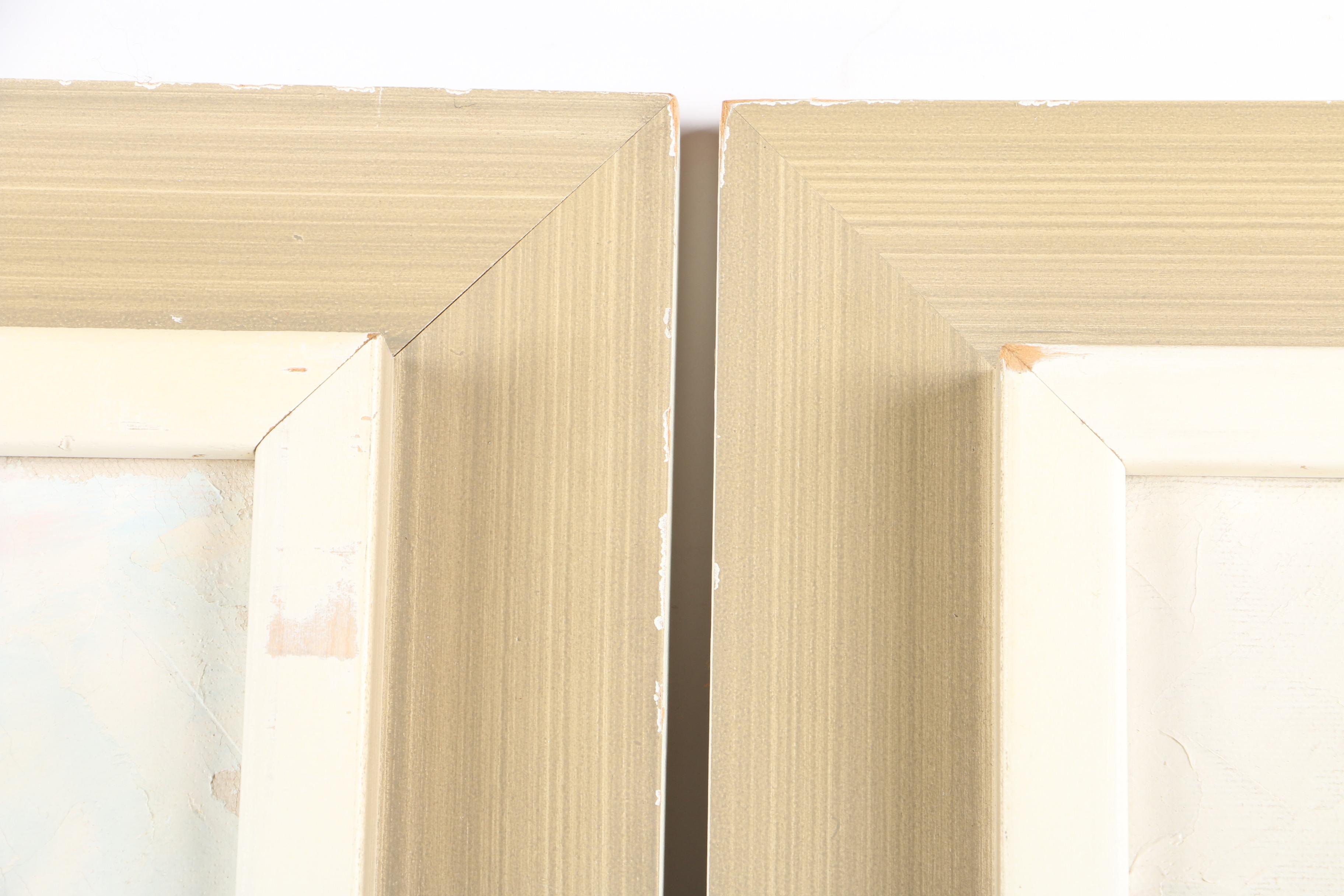 Oil on Canvas Diptych of Matadors Signed "Henry"