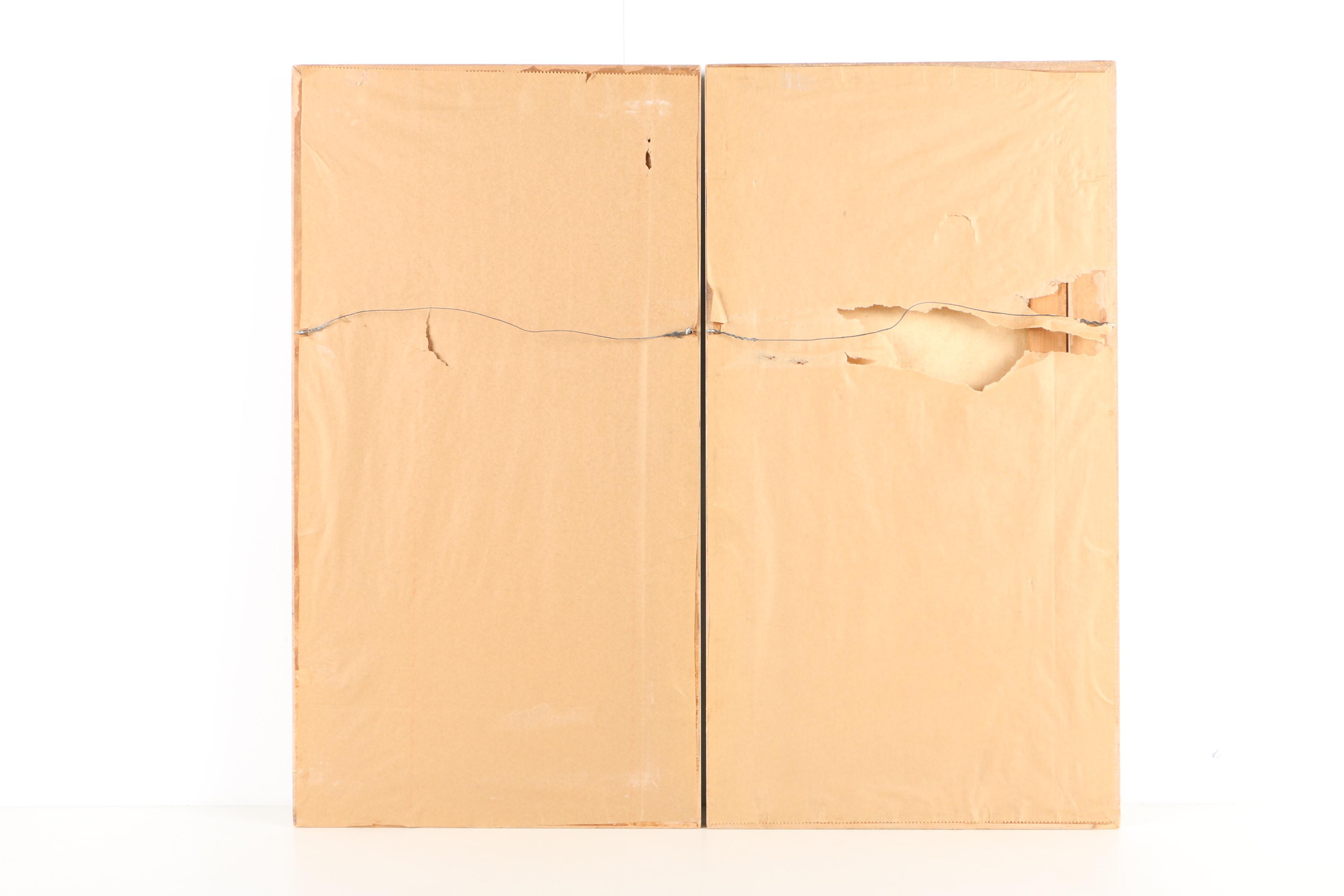 Oil on Canvas Diptych of Matadors Signed "Henry"