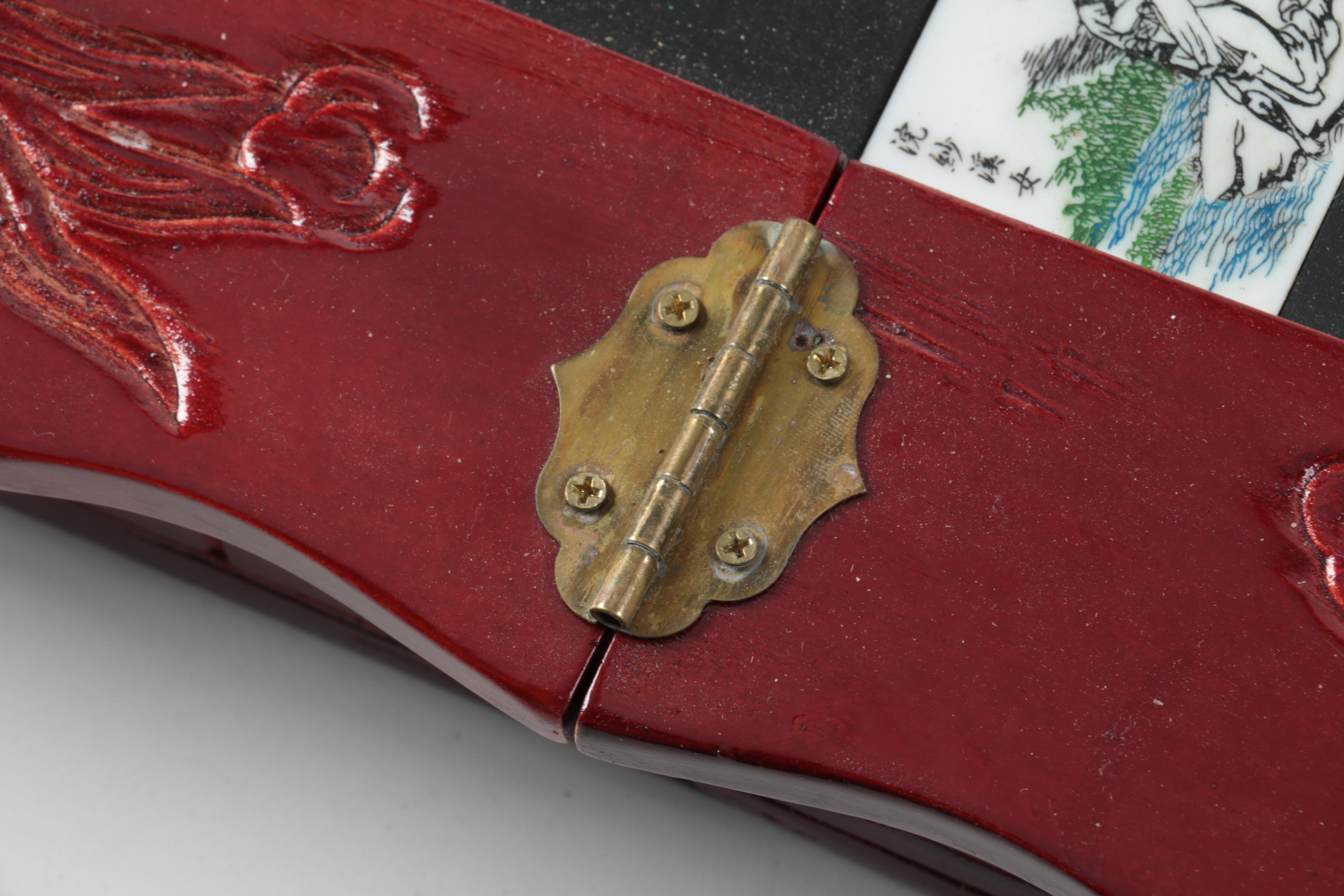 Asian Influenced Carved Chess Set