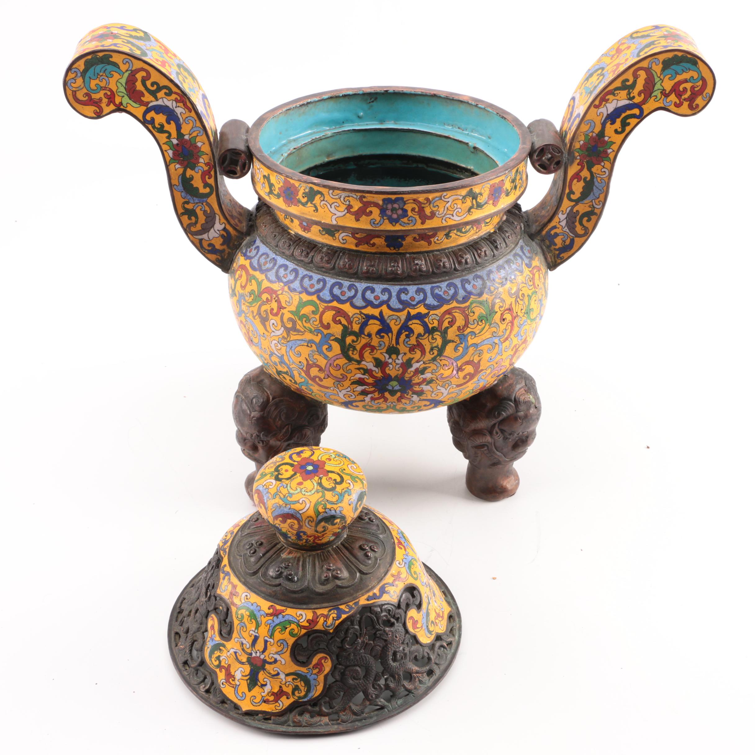 Vintage Chinese Cloisonne Censer