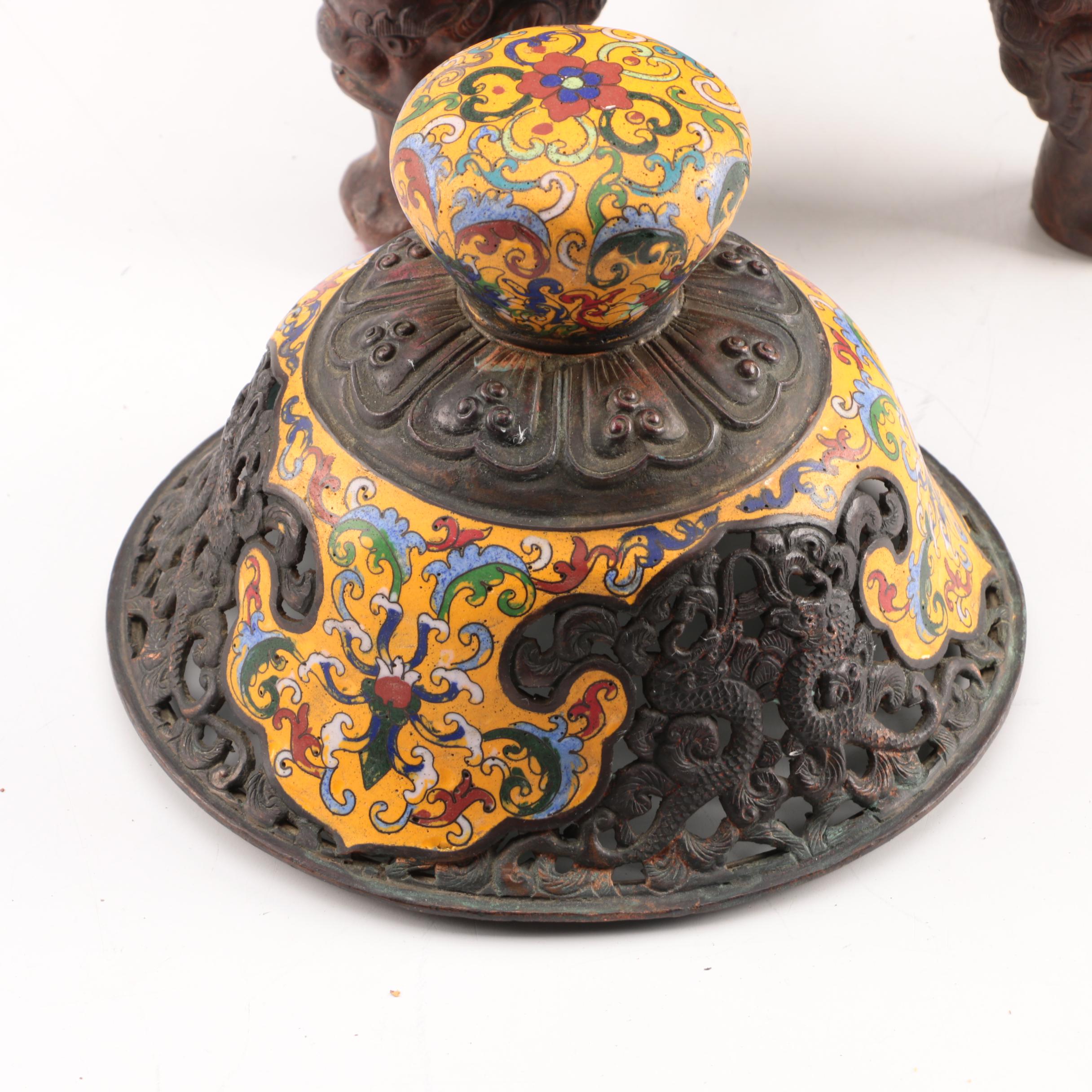 Vintage Chinese Cloisonne Censer