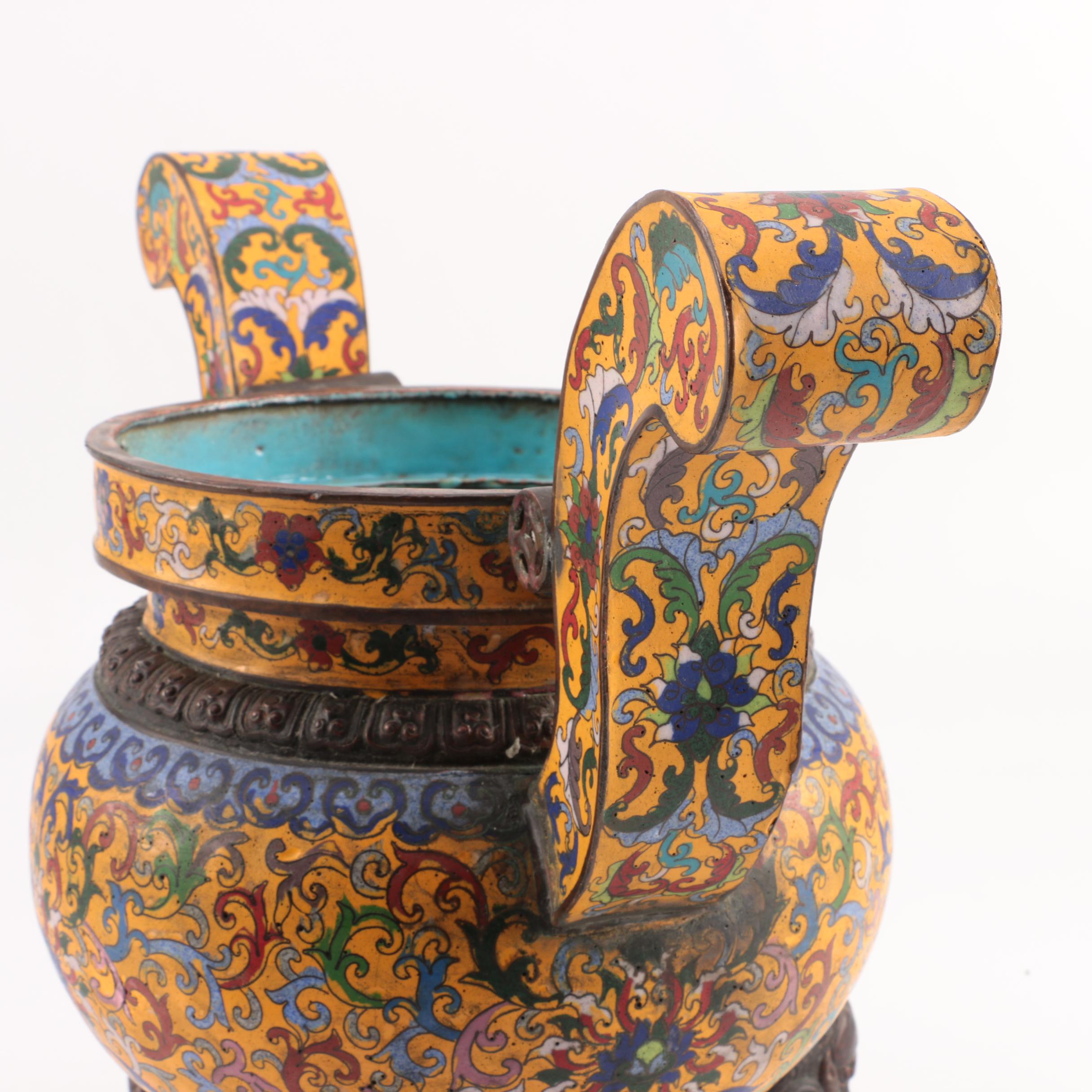 Vintage Chinese Cloisonne Censer