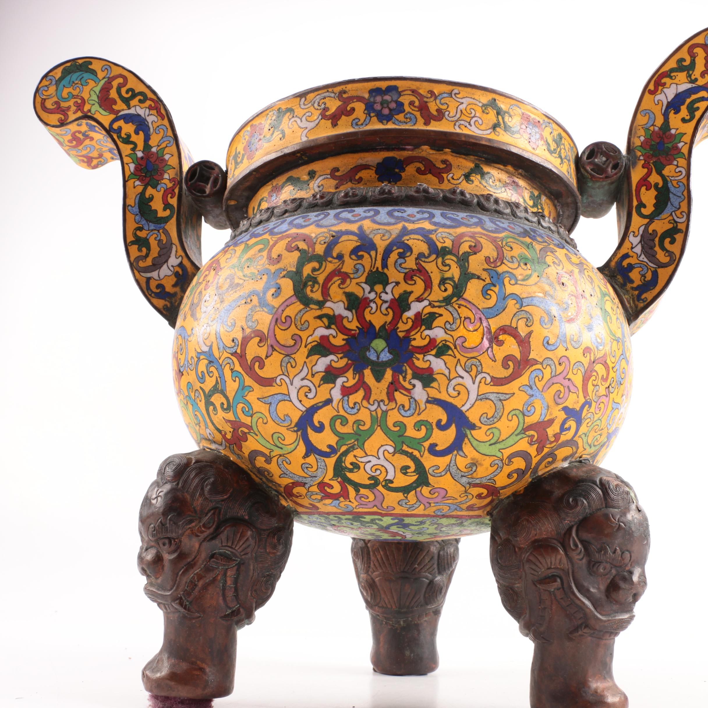Vintage Chinese Cloisonne Censer