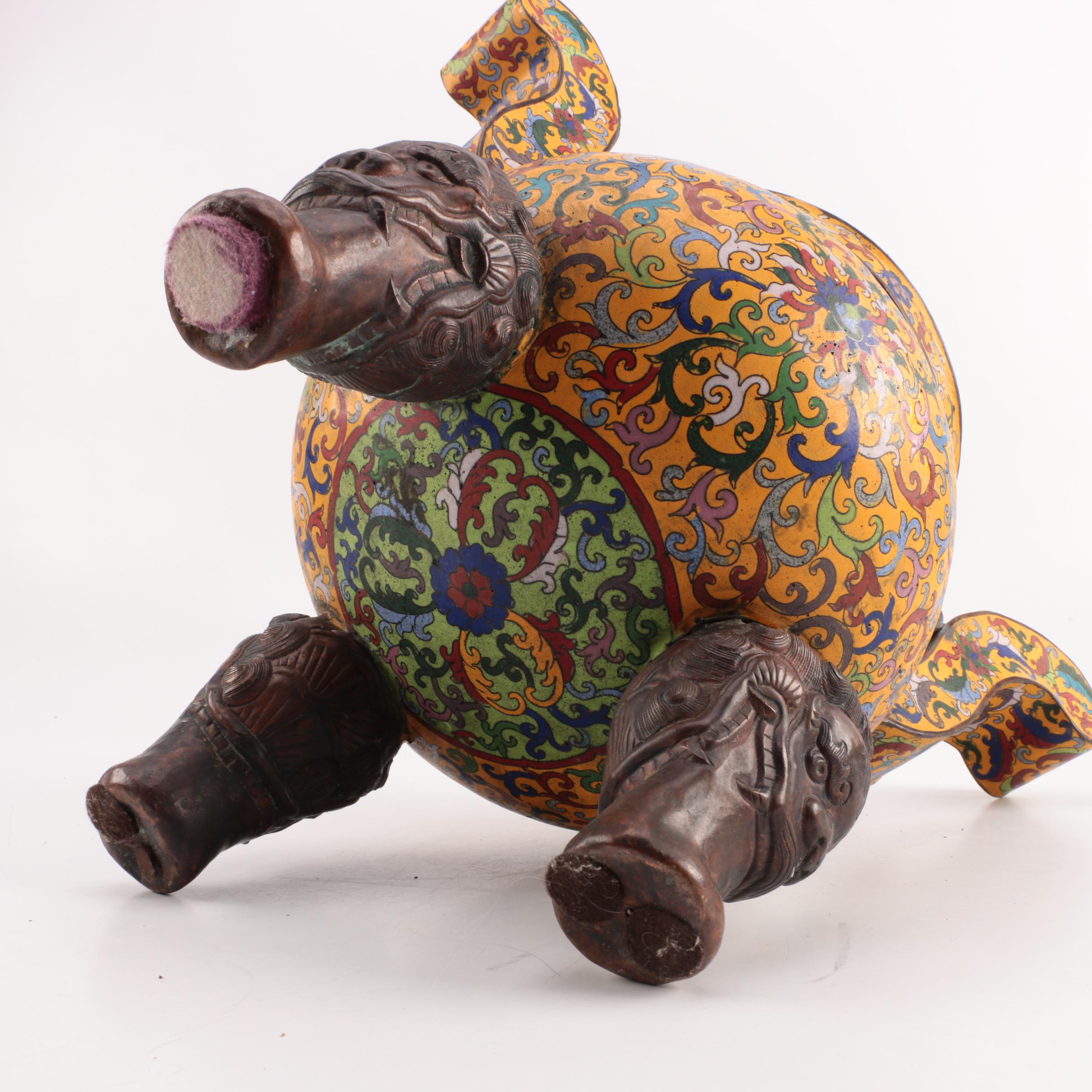 Vintage Chinese Cloisonne Censer