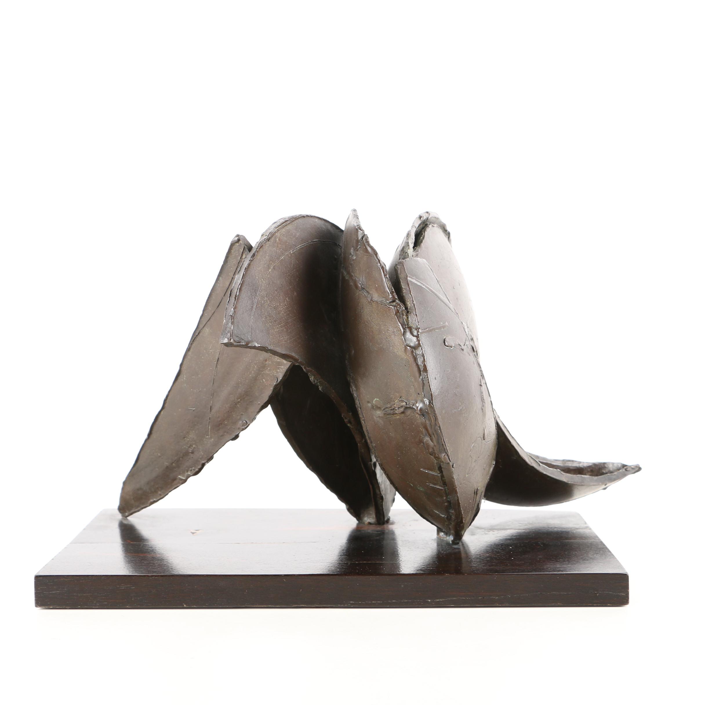 Voss Limited Edition Brass Sculpture of a Deconstructed Disc