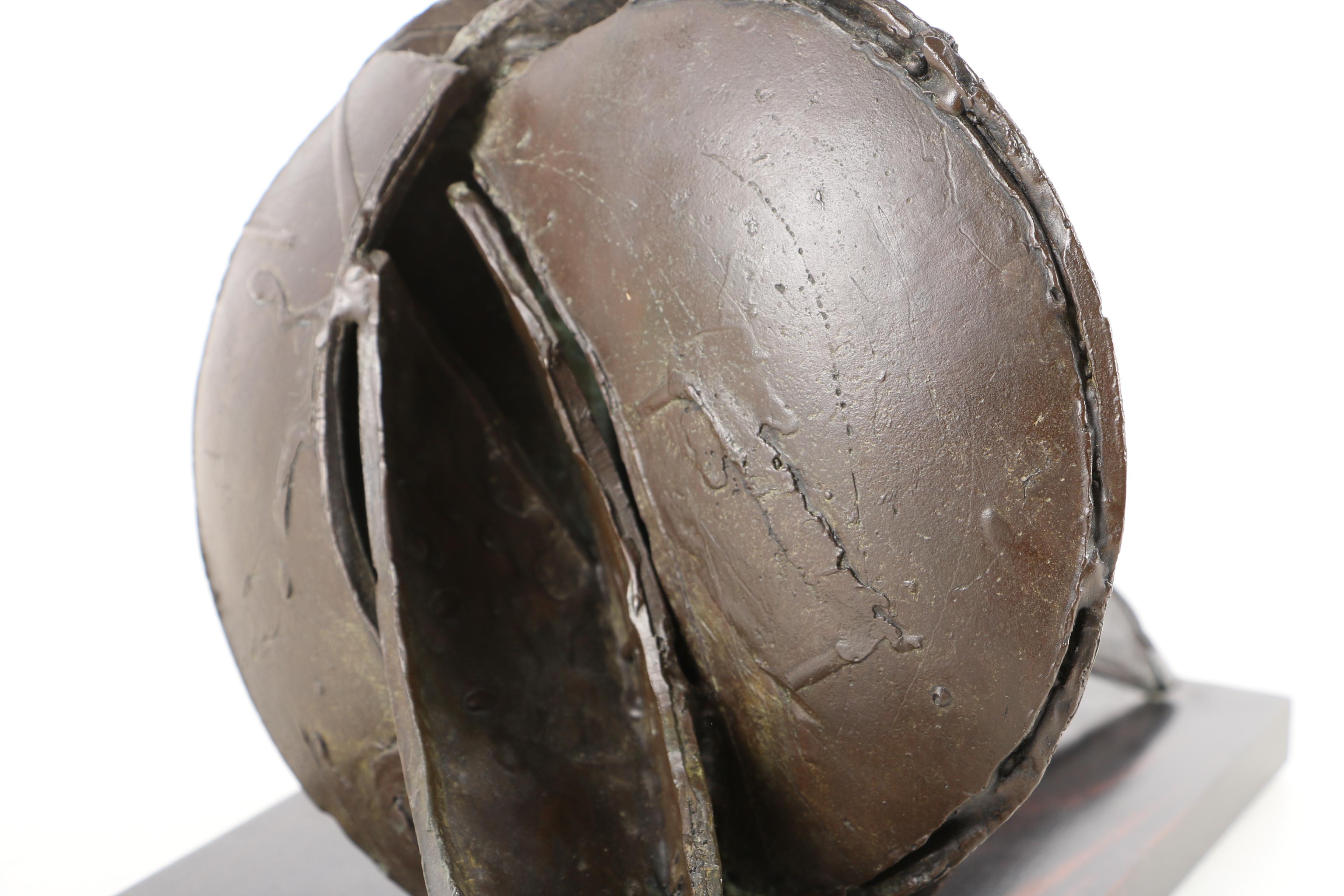 Voss Limited Edition Brass Sculpture of a Deconstructed Disc