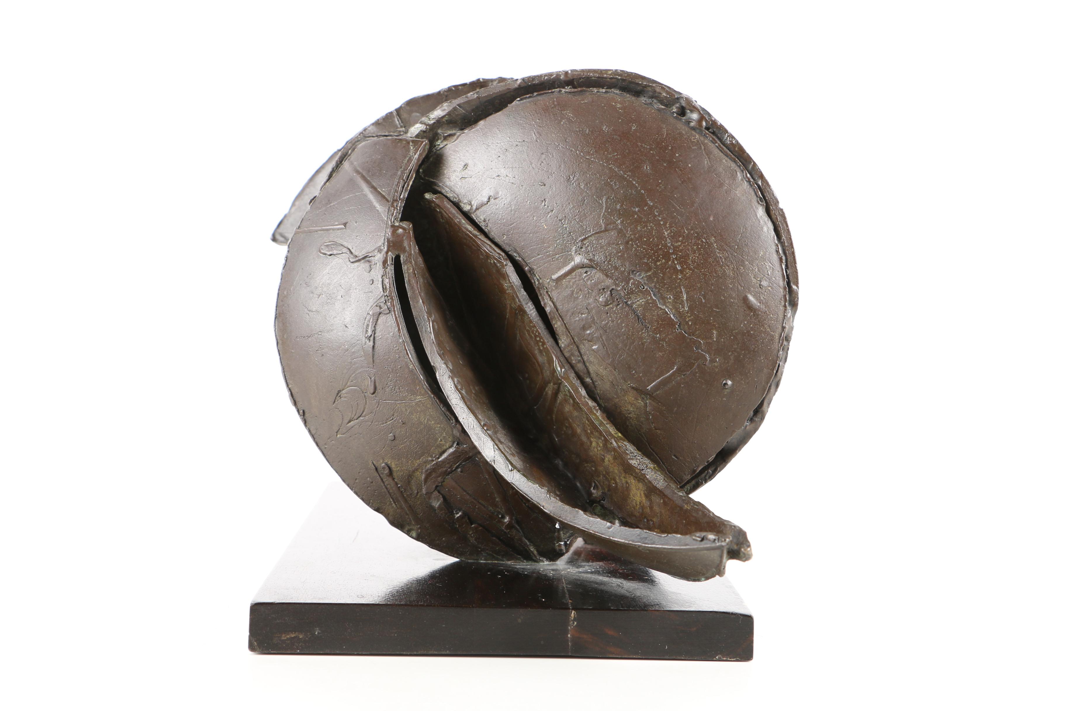 Voss Limited Edition Brass Sculpture of a Deconstructed Disc