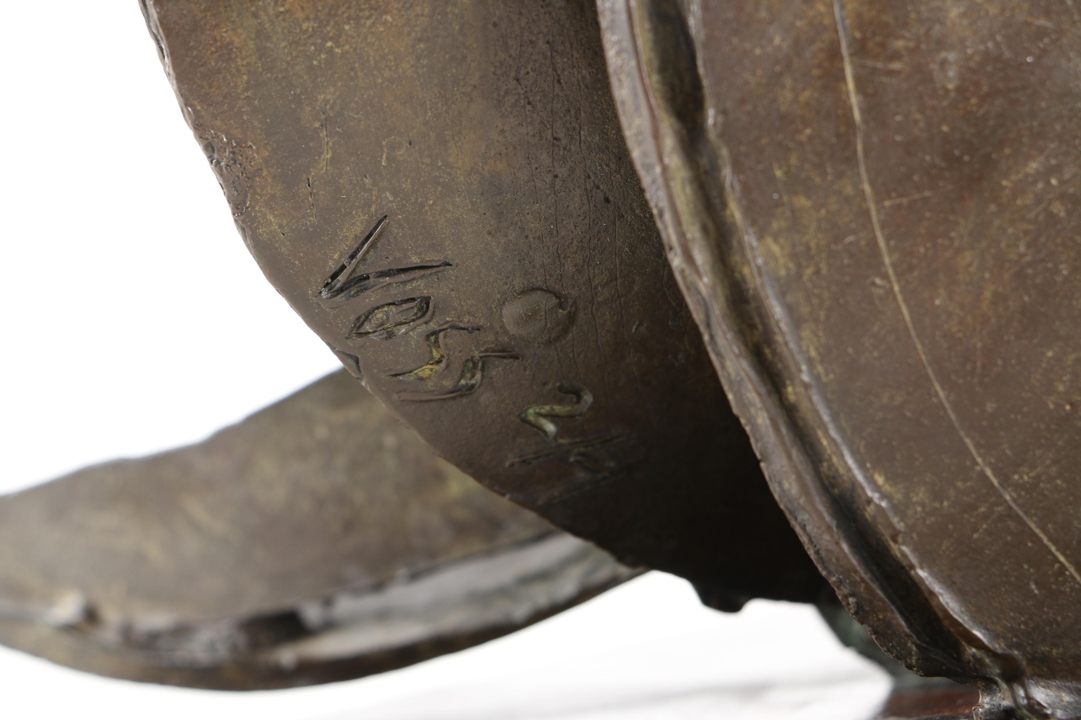 Voss Limited Edition Brass Sculpture of a Deconstructed Disc