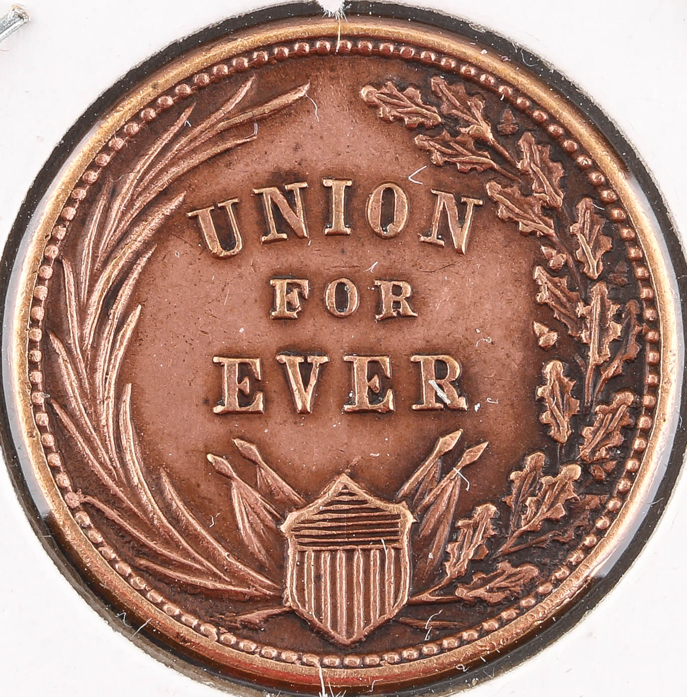 1863 Civil War Token "1863 First in War, First in Peace" on the Obverse