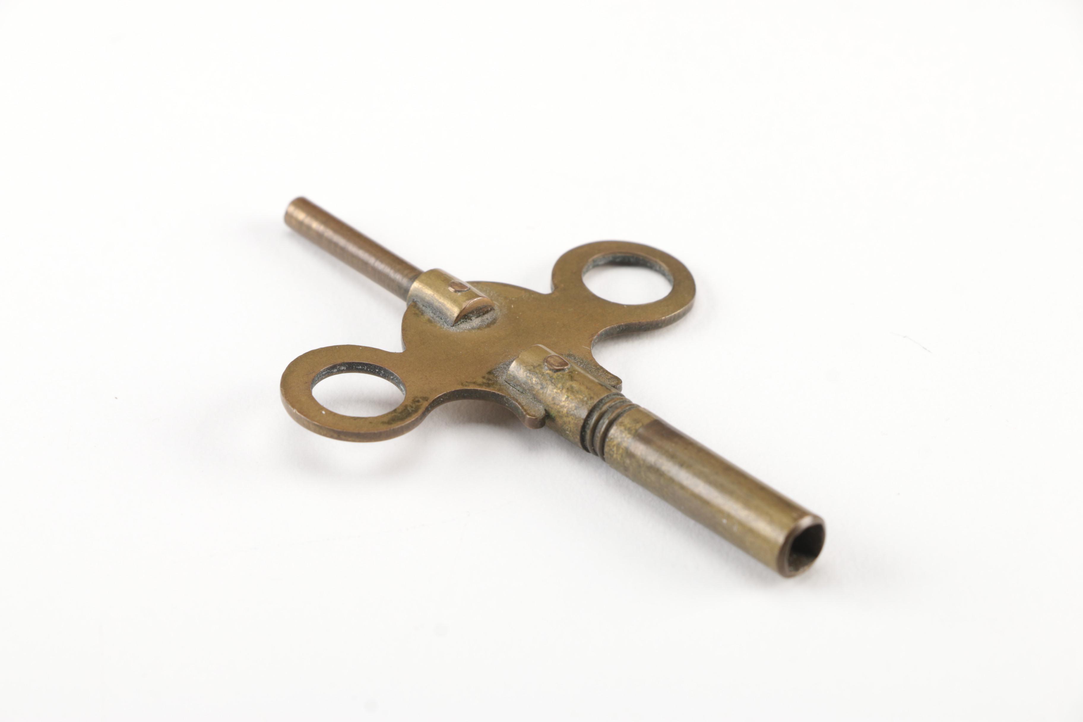 Antique New Haven Clock Co. Brass Figural Mantel Clock