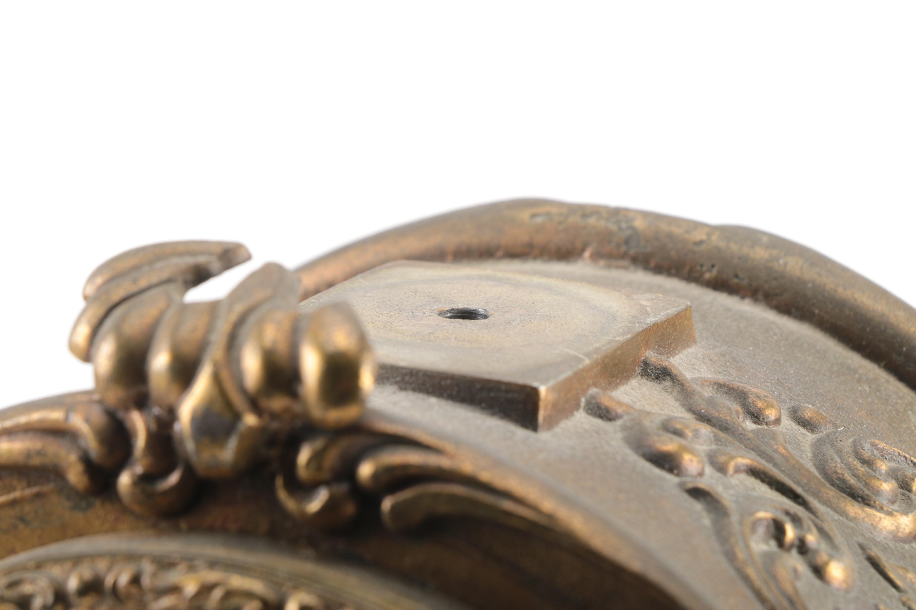 Antique New Haven Clock Co. Brass Figural Mantel Clock