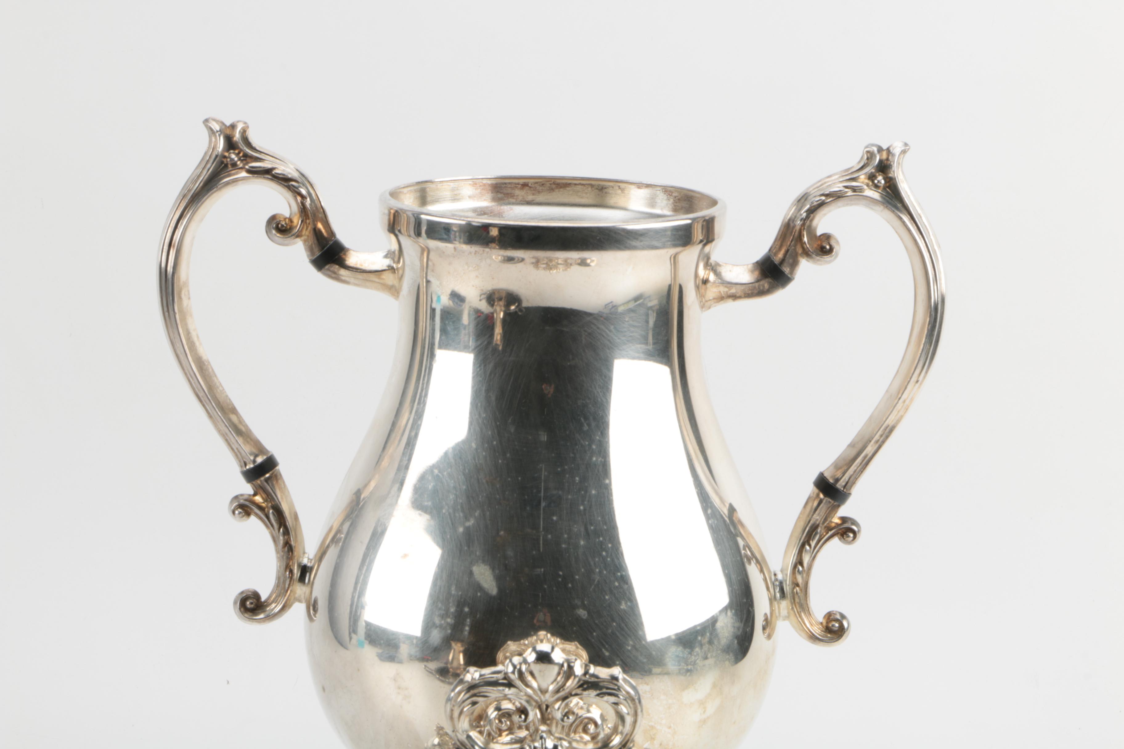 F.B. Rogers Silver Co. Silver Plate Coffee Urn and Other Silver Plate Serveware