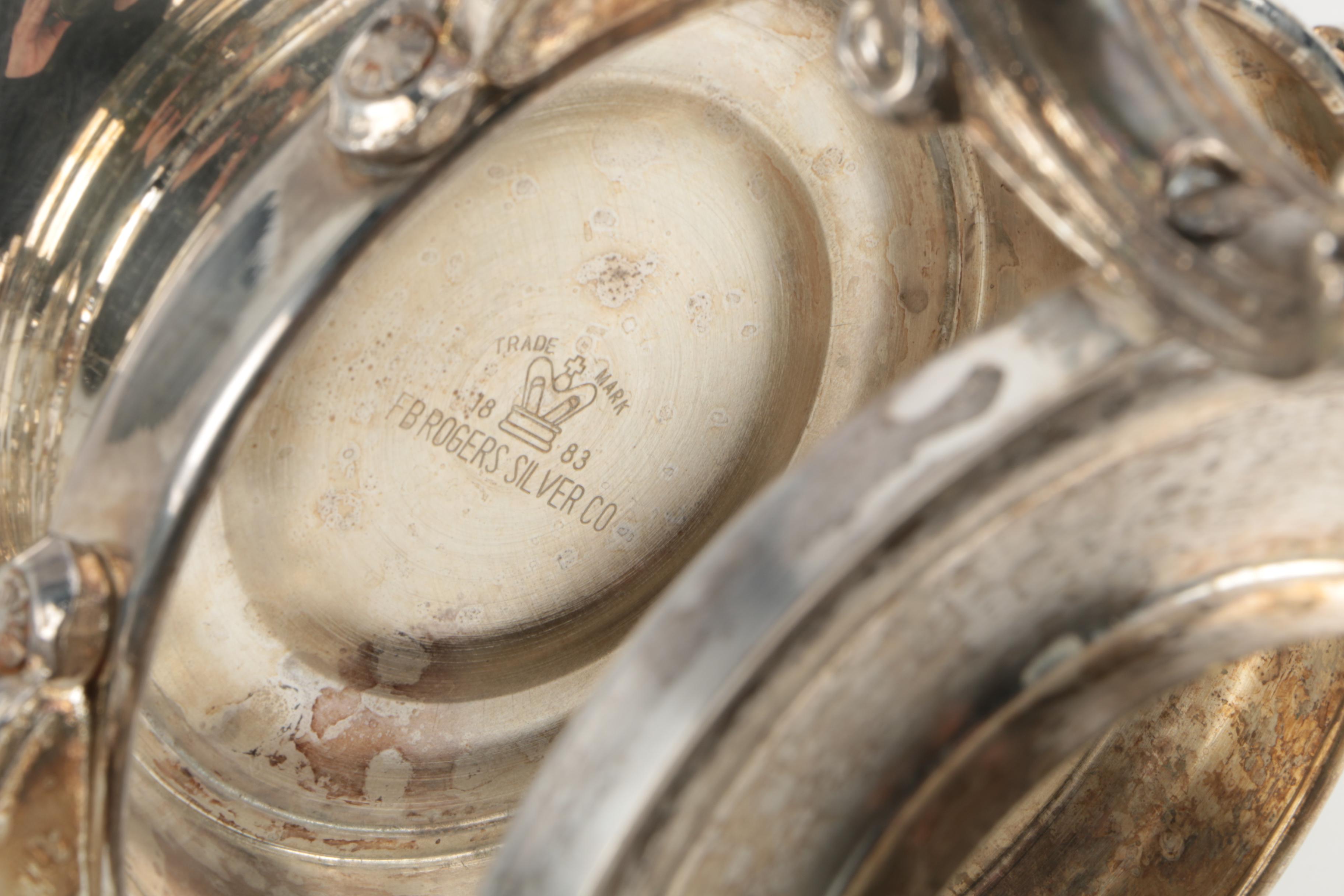 F.B. Rogers Silver Co. Silver Plate Coffee Urn and Other Silver Plate Serveware