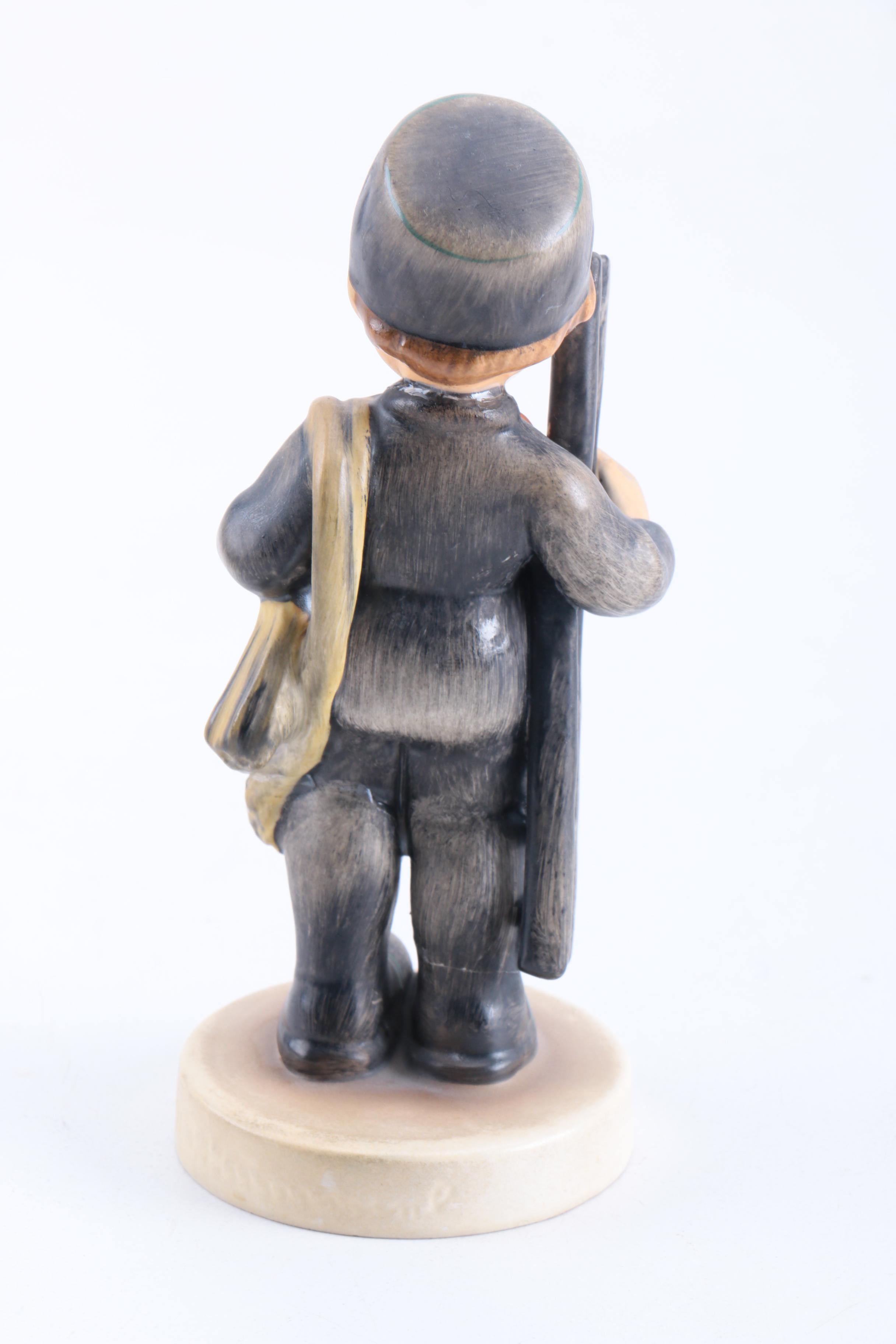 Vintage Hummel "Skier" and "Chimney Sweep" Porcelain Figurines