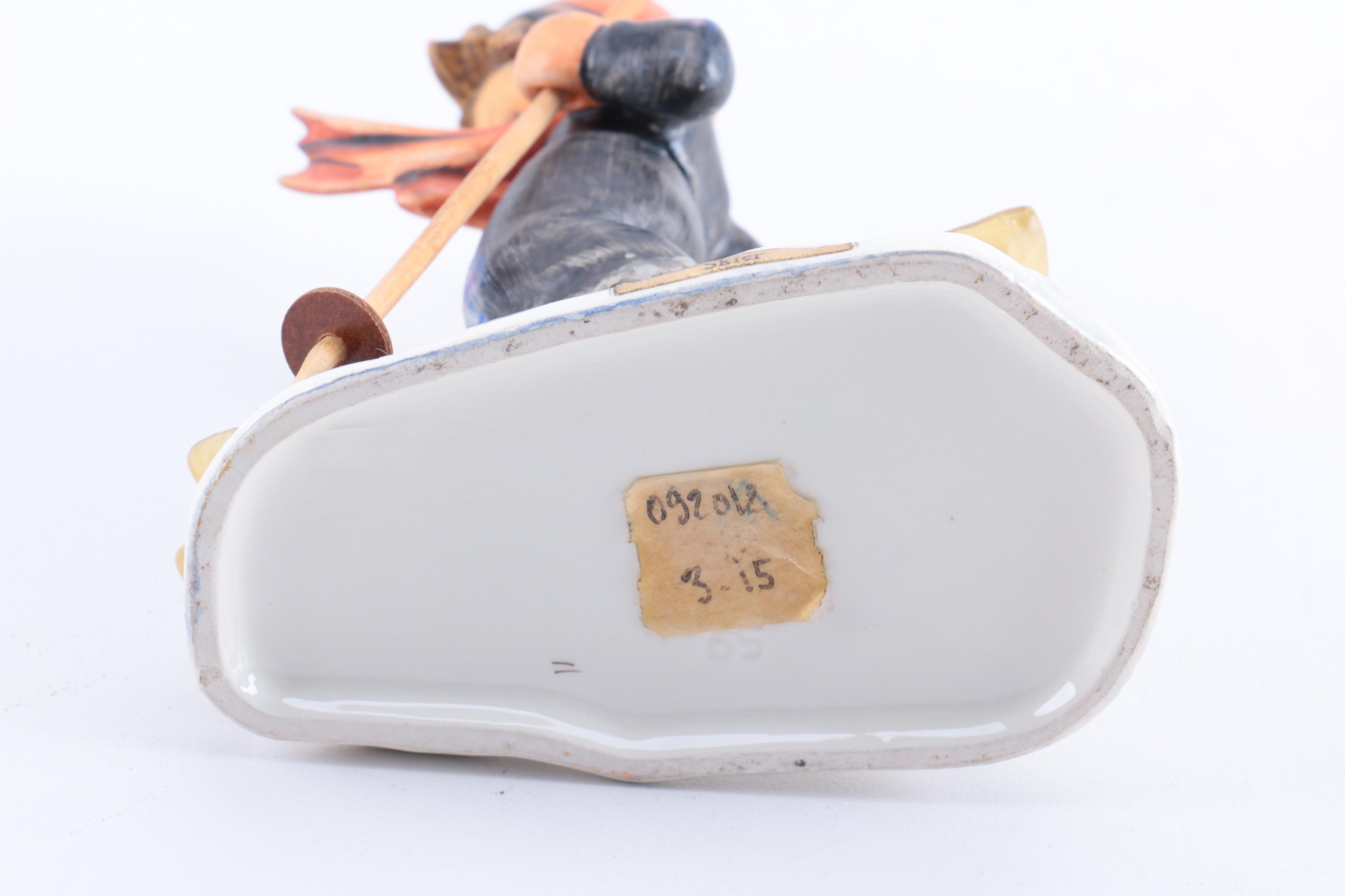 Vintage Hummel "Skier" and "Chimney Sweep" Porcelain Figurines