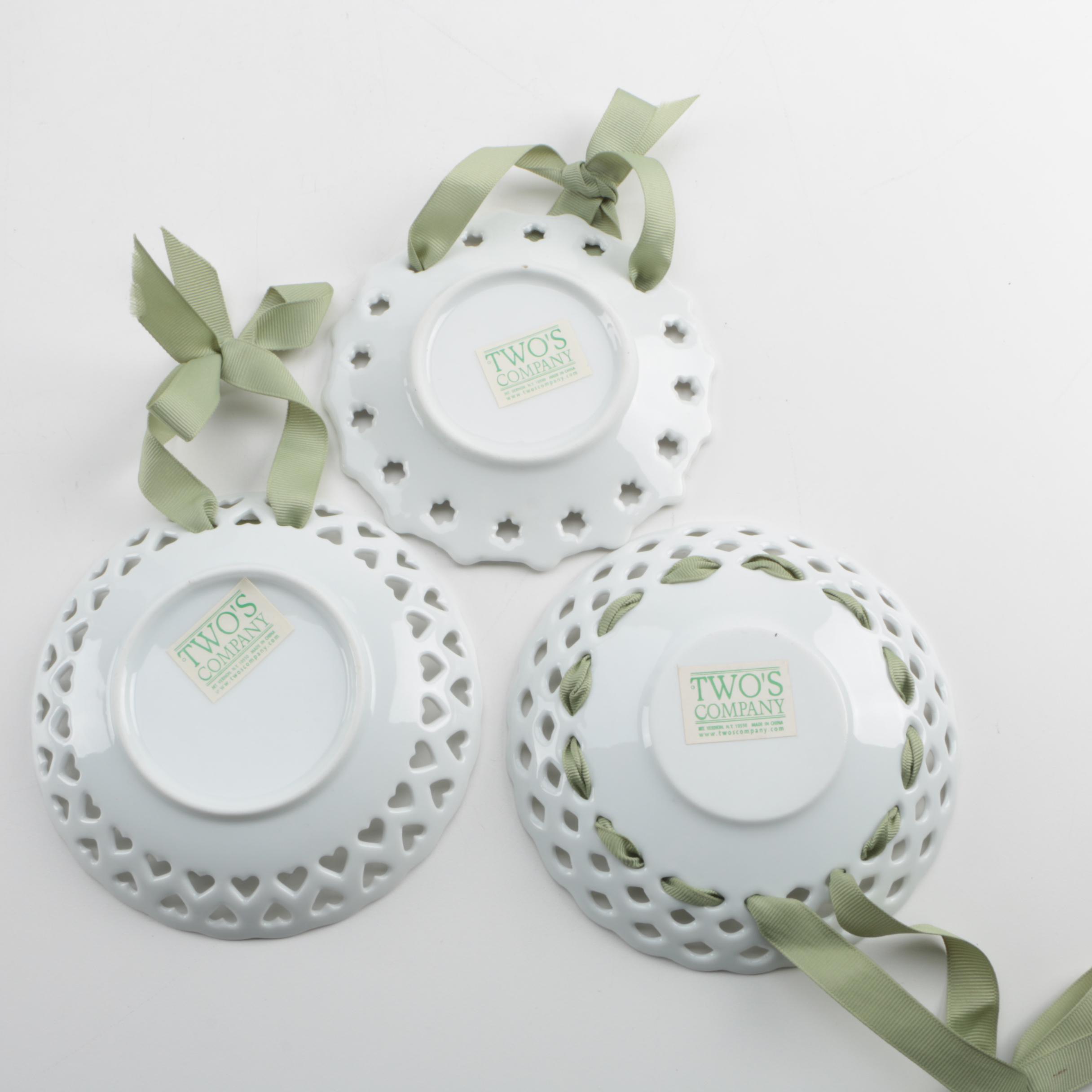 Decorative Porcelain Plates by Two's Company
