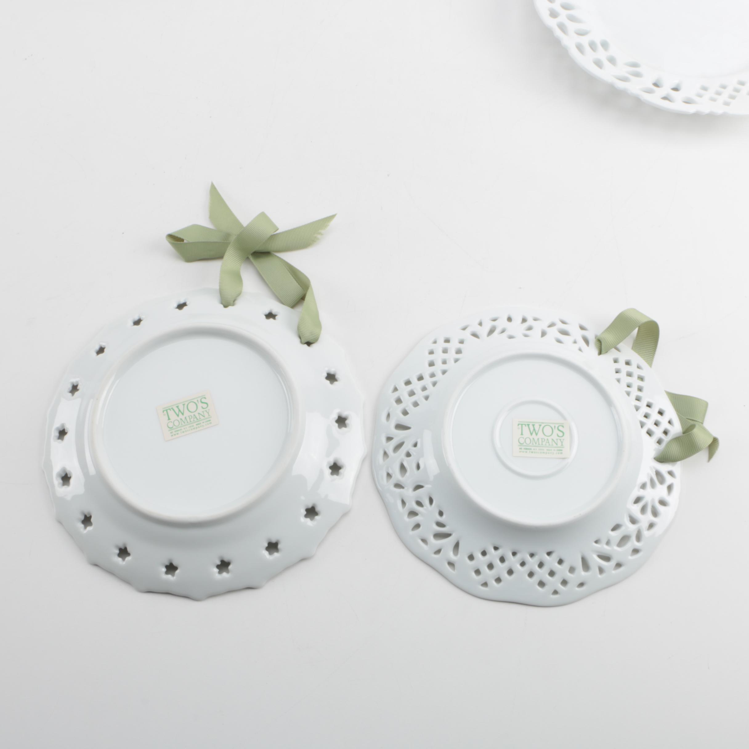 Decorative Porcelain Plates by Two's Company