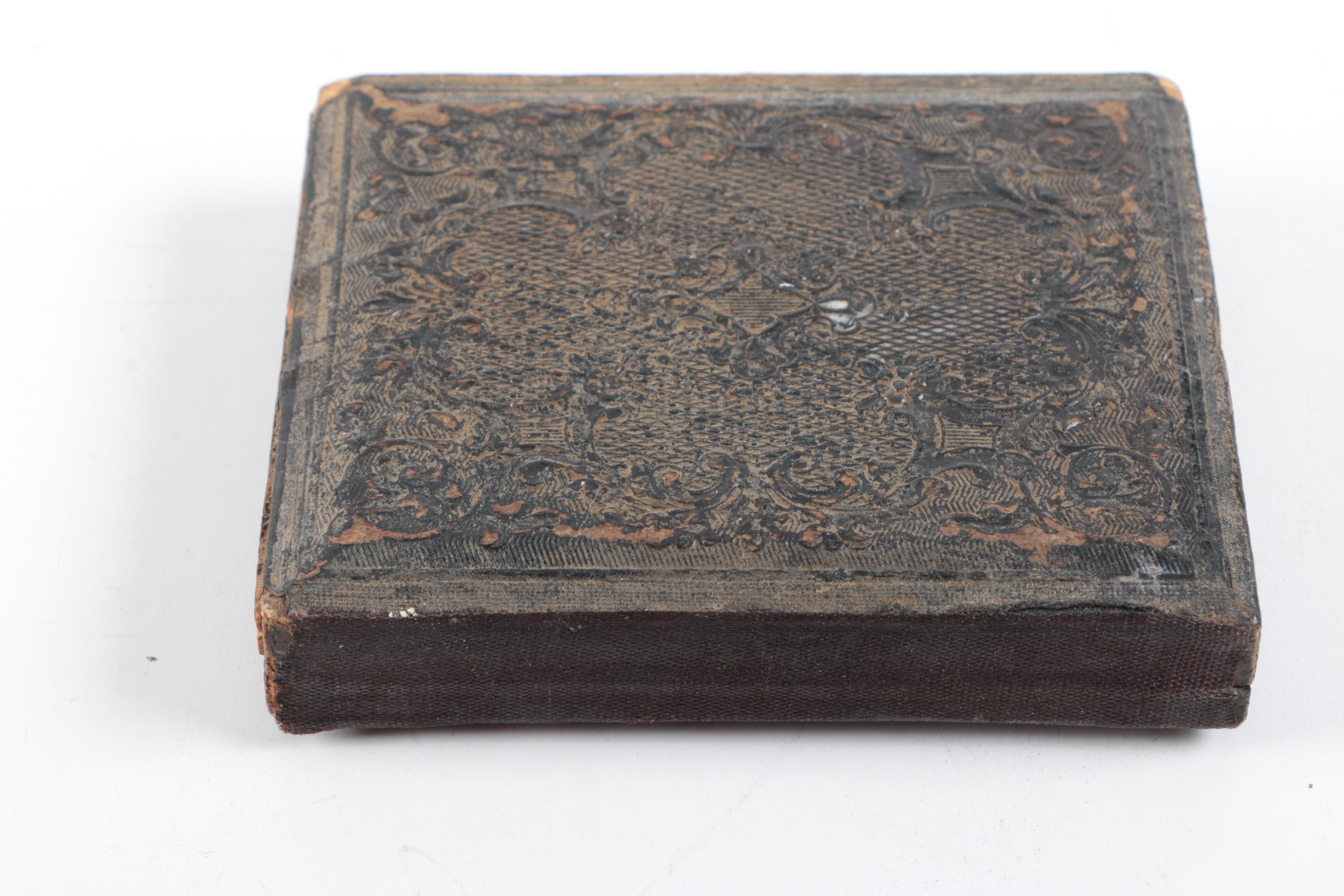 Antique Daguerreotypes In Cases Including Hand-Painted Postmortem Portrait