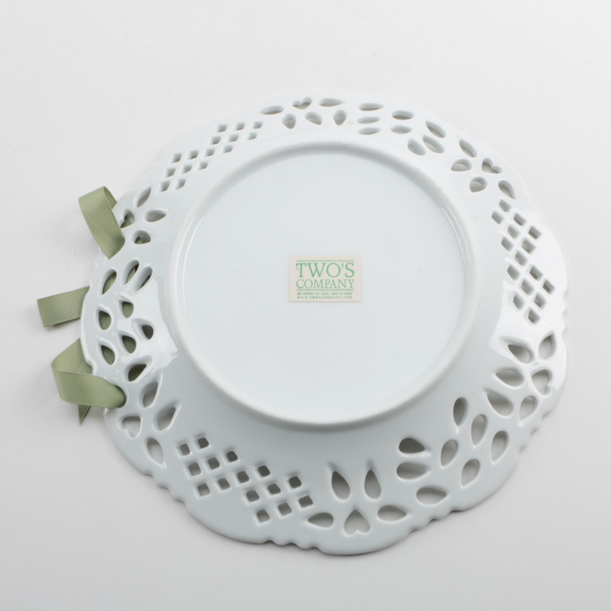 Decorative Porcelain Plates by Two's Company
