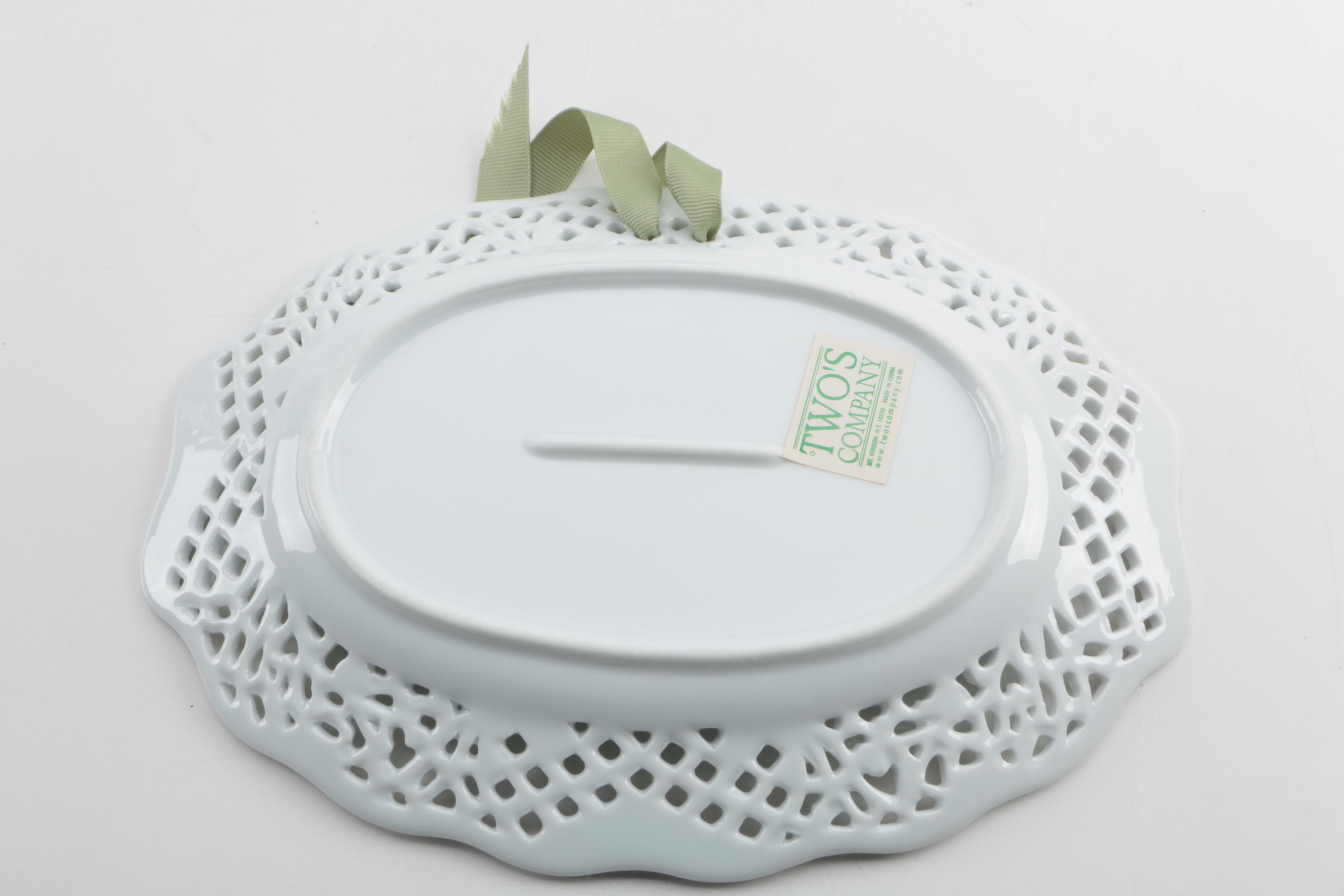 Decorative Porcelain Plates by Two's Company