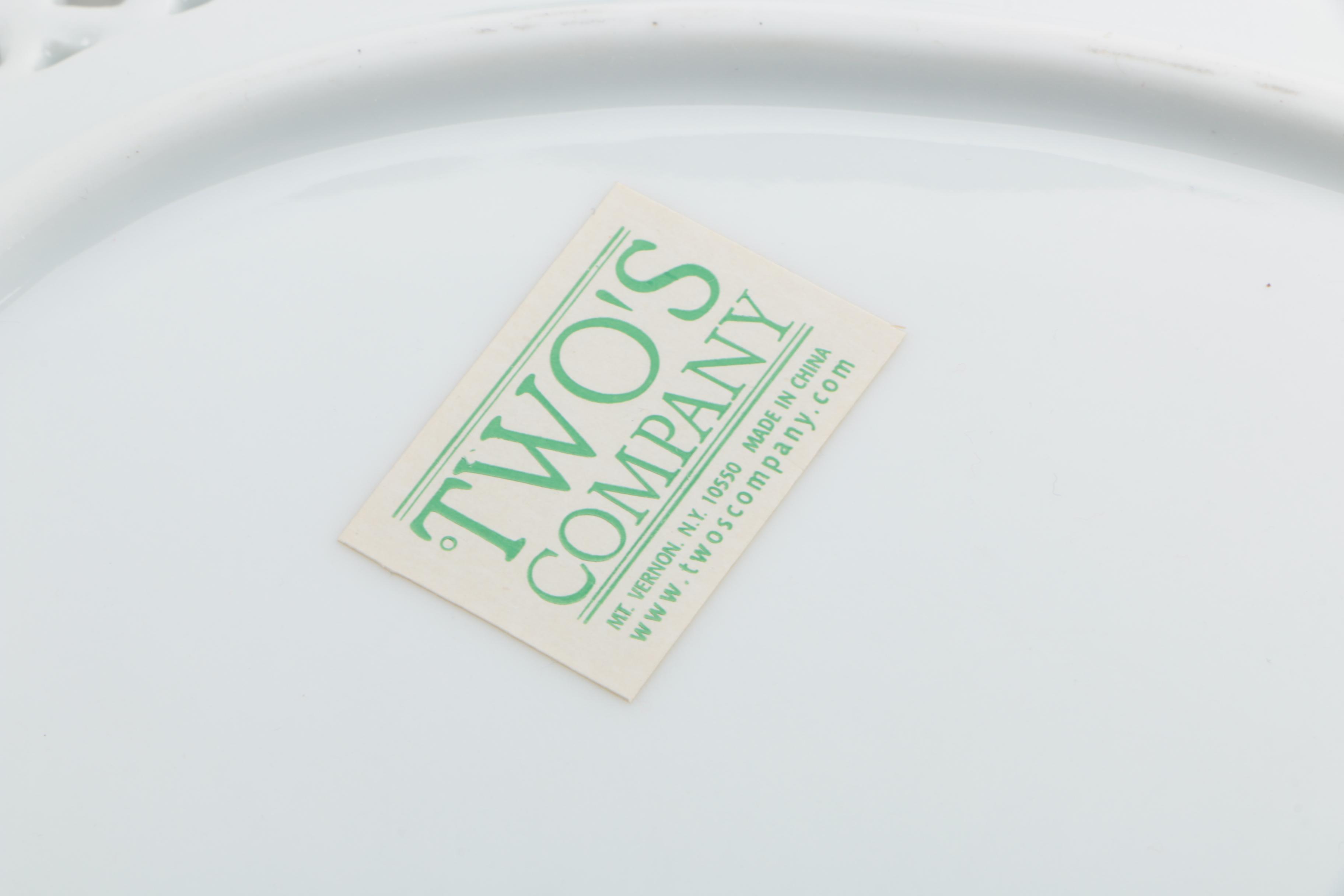 Decorative Porcelain Plates by Two's Company