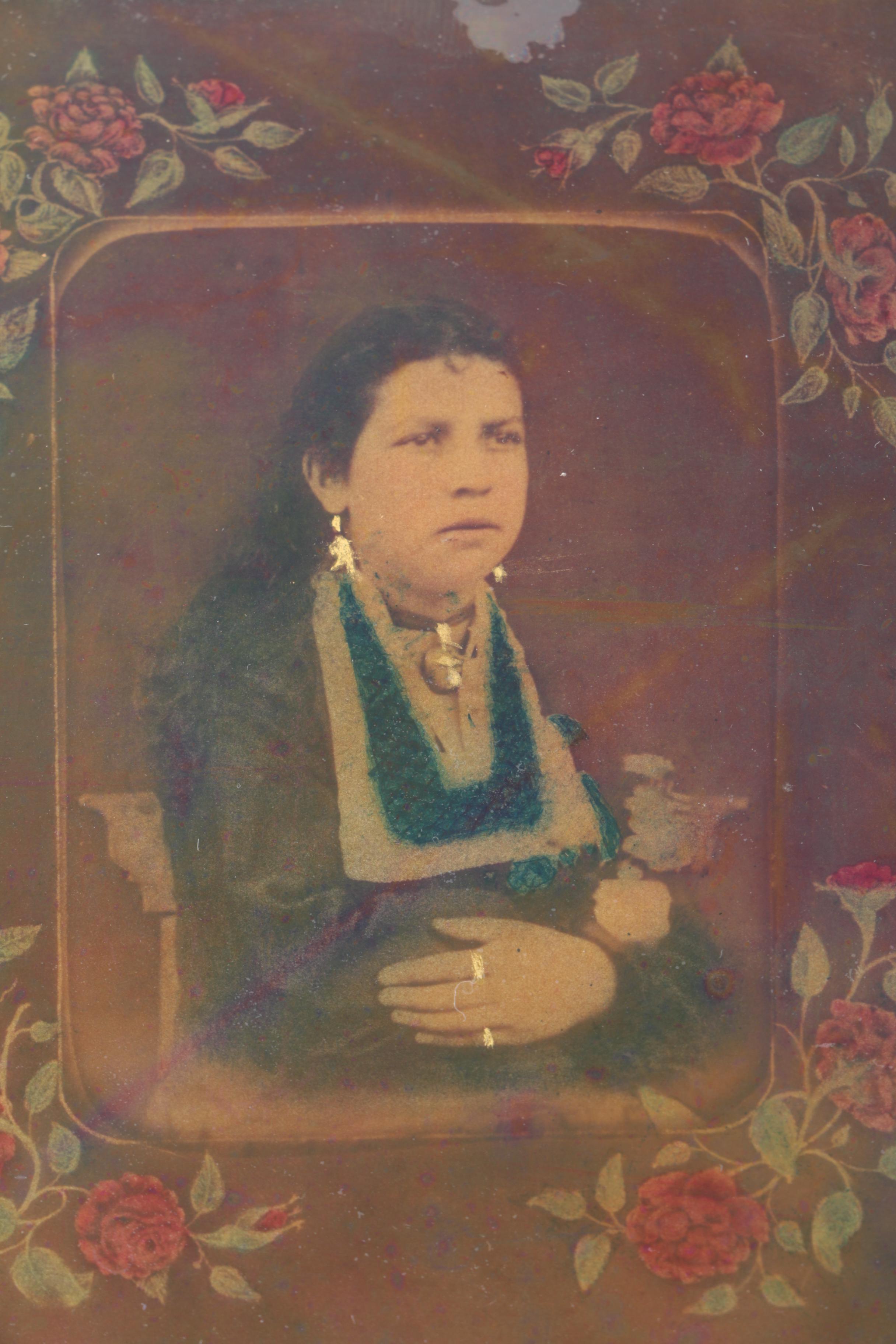 Antique Daguerreotypes In Cases Including Hand-Painted Postmortem Portrait