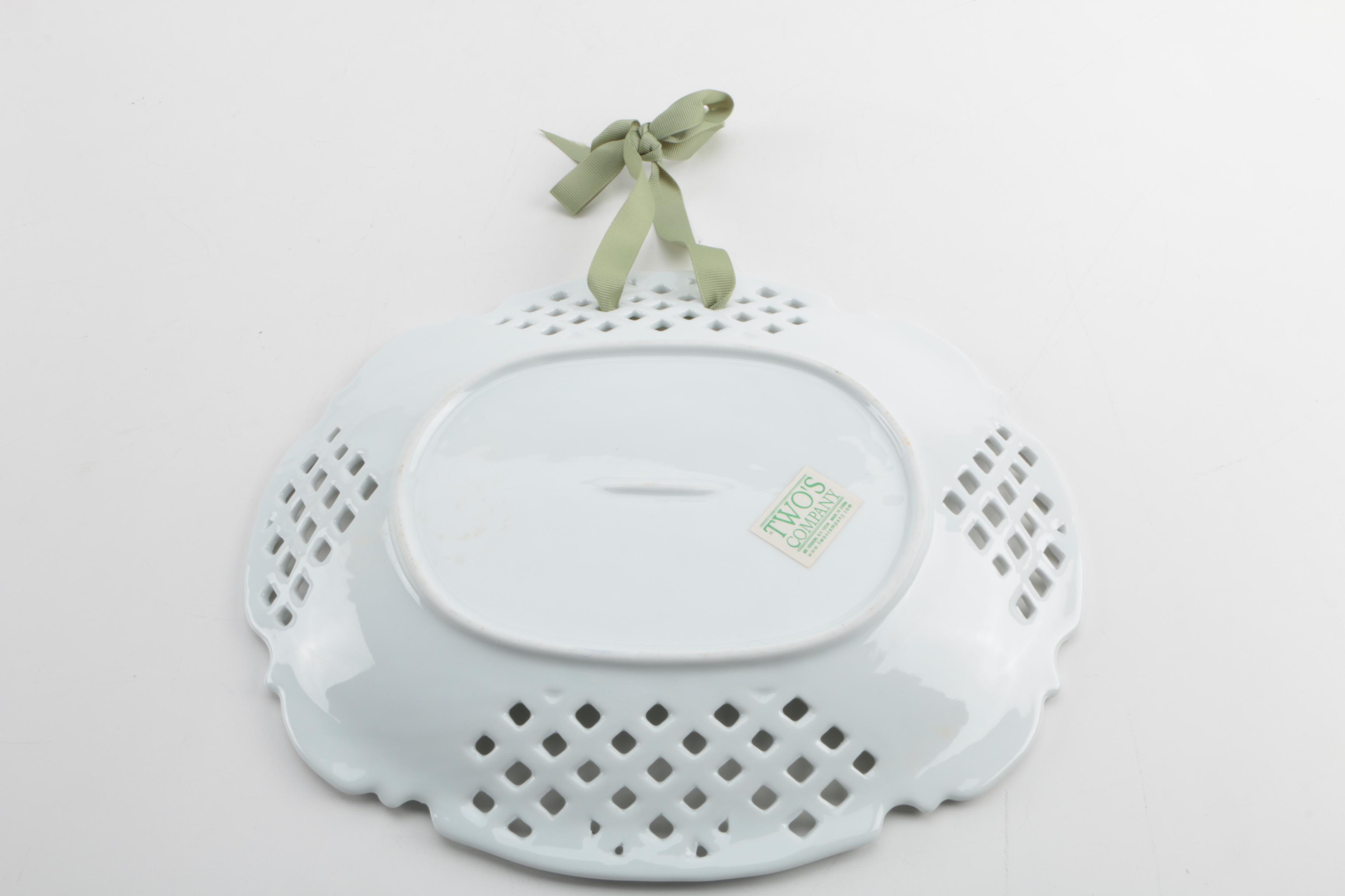 Decorative Porcelain Plates by Two's Company