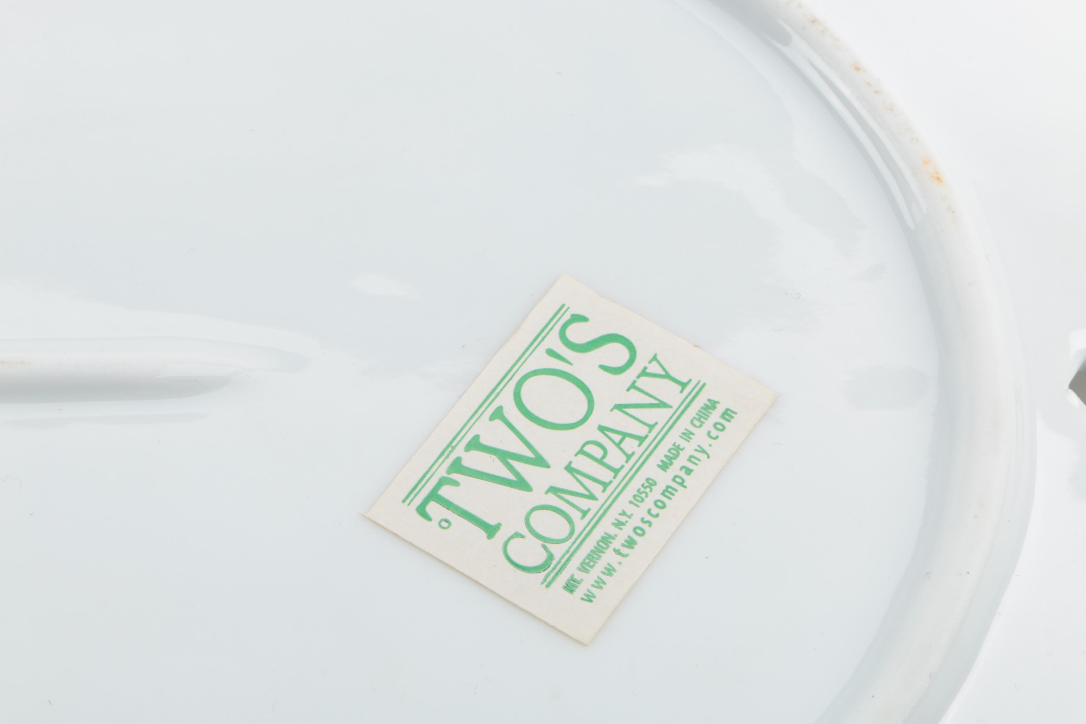 Decorative Porcelain Plates by Two's Company