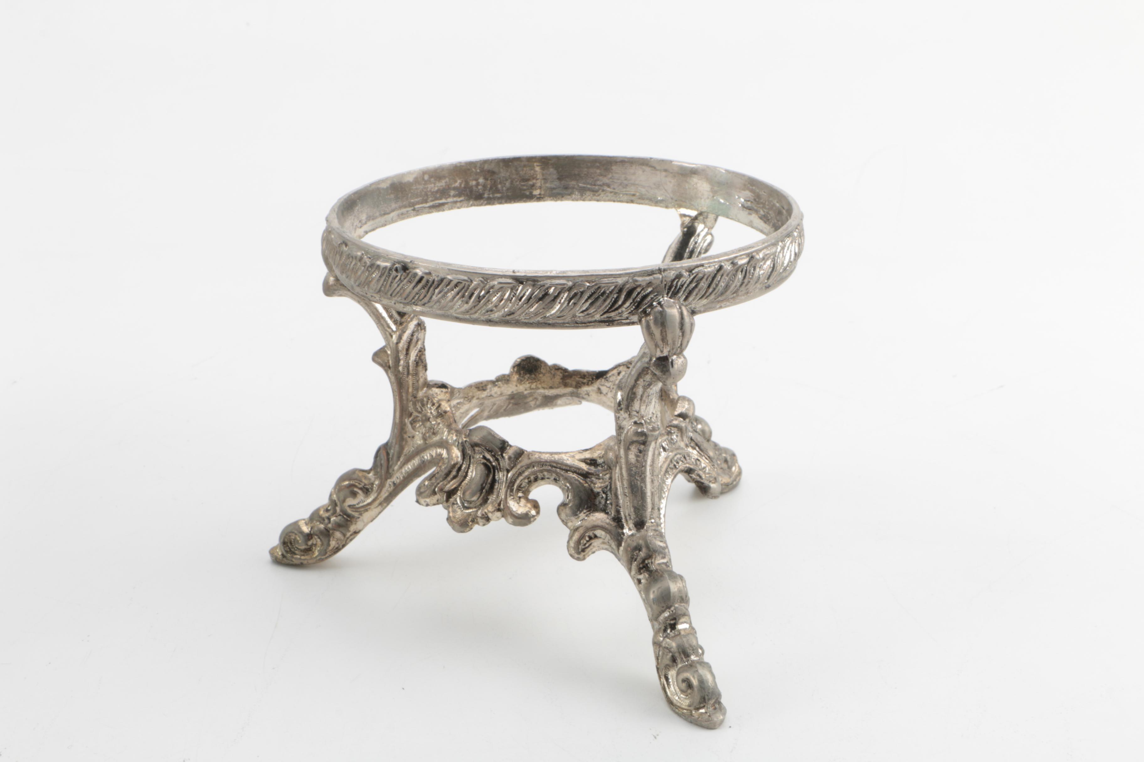 Bowl and Stand from Loevsky & Loevsky White Metal Castings