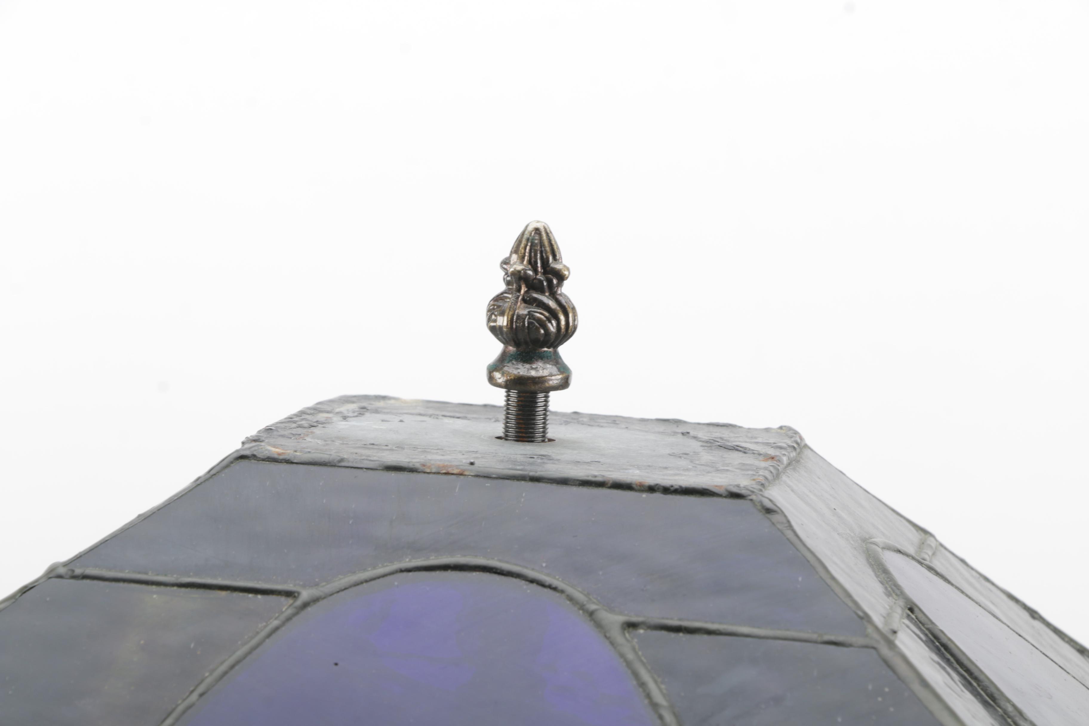 Table Lamp with Stained Glass Shade