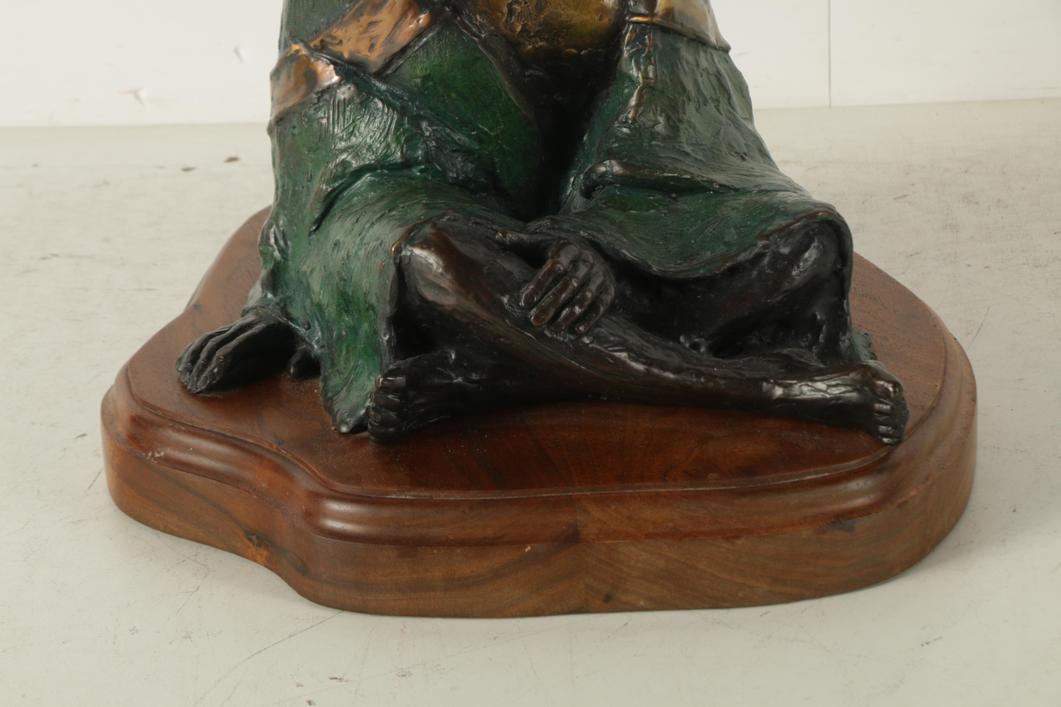 Ed Dwight 1987 Limited Edition Bronze Sculpture on Wooden Base