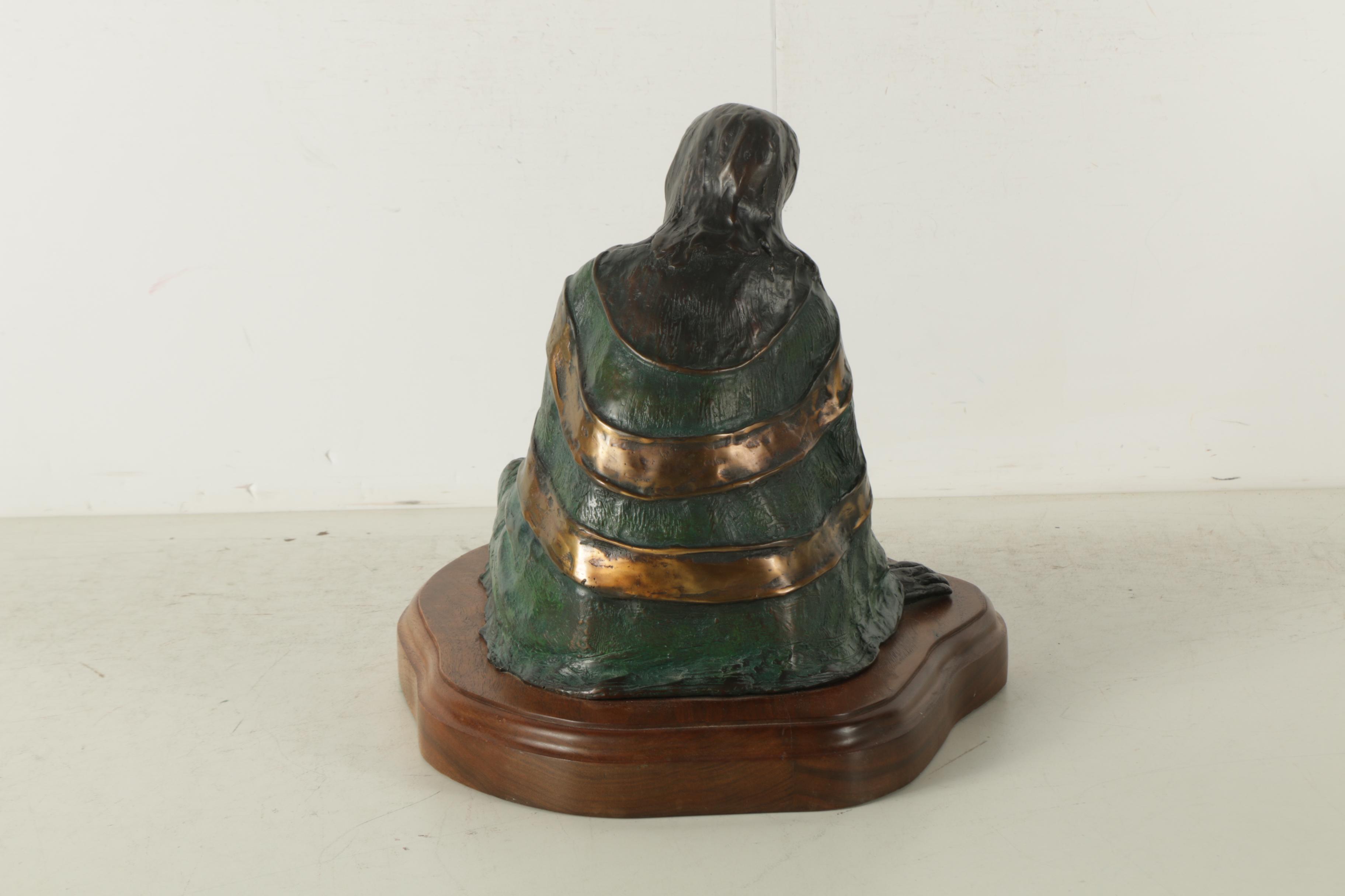 Ed Dwight 1987 Limited Edition Bronze Sculpture on Wooden Base