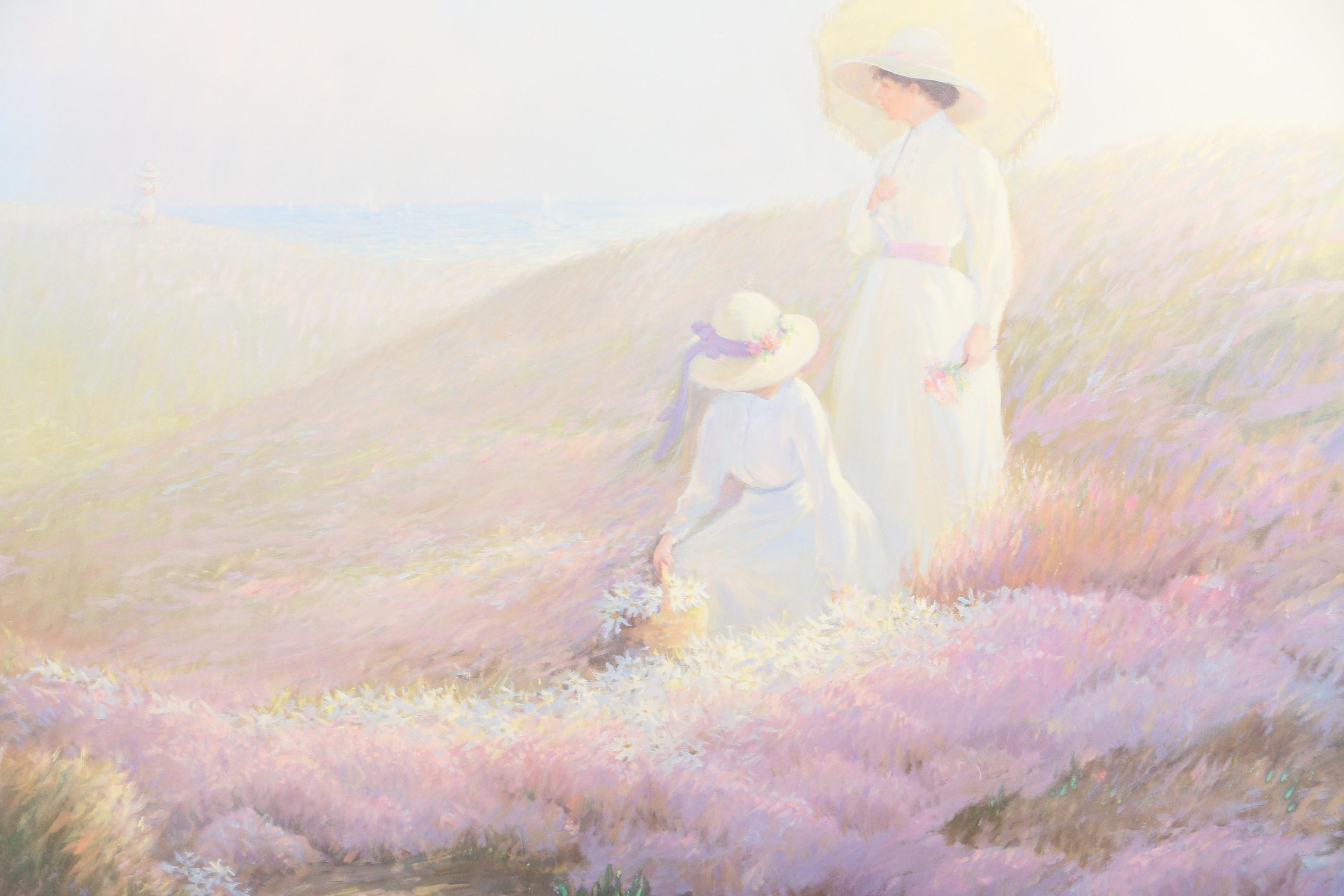 Offset Lithograph After Roger Lamanna Outdoor Scene