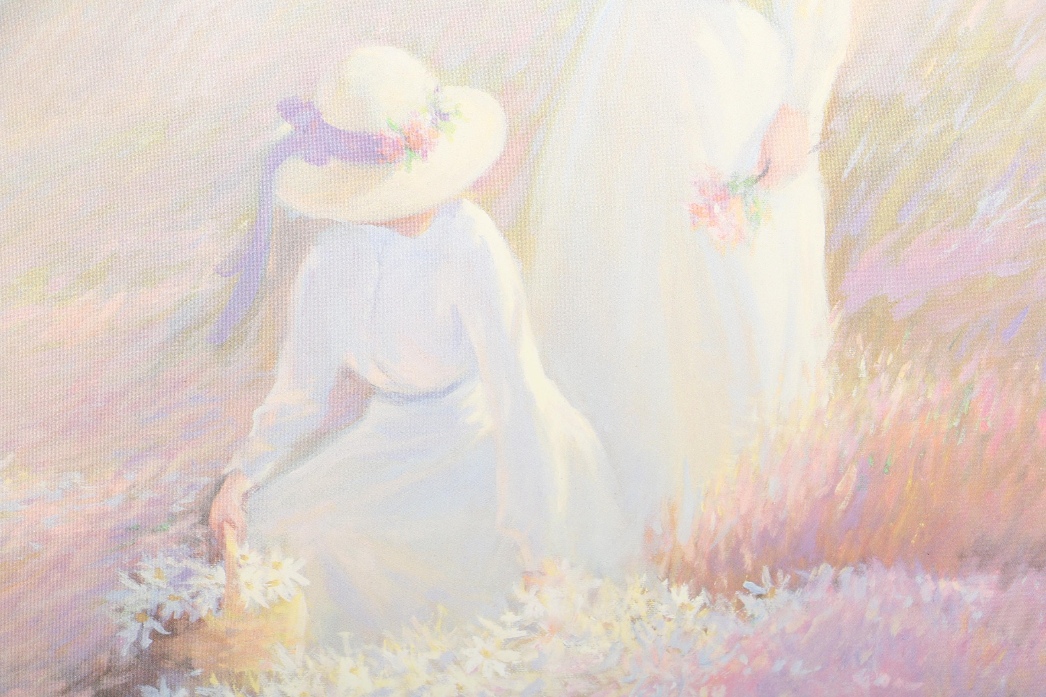 Offset Lithograph After Roger Lamanna Outdoor Scene