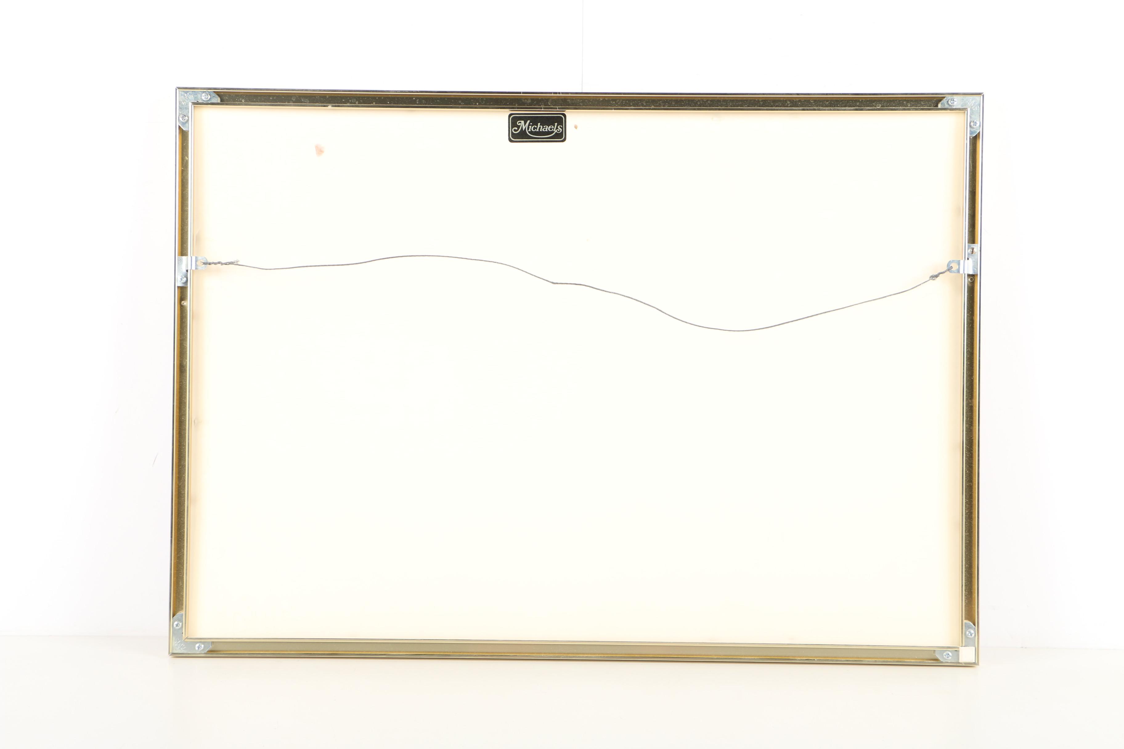 Offset Lithograph After Roger Lamanna Outdoor Scene