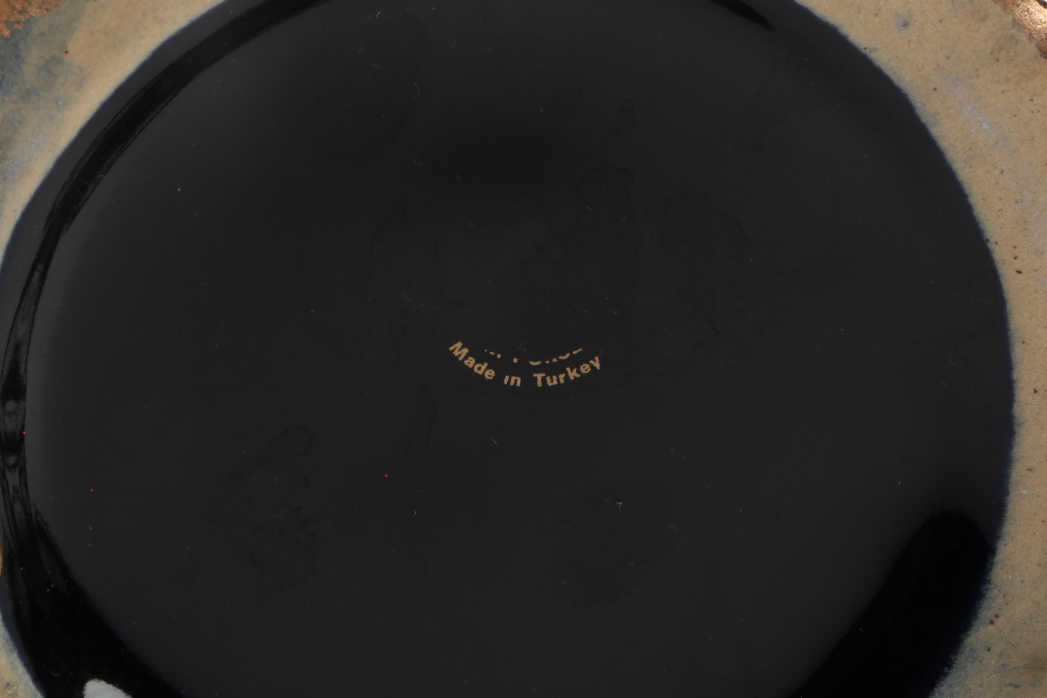 Vintage Hand-Painted Turkish Ceramic Urns