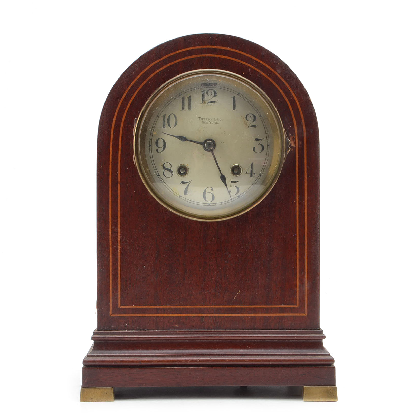 Chelsea Clock Co for Tiffany Mahogany Mantel Clock