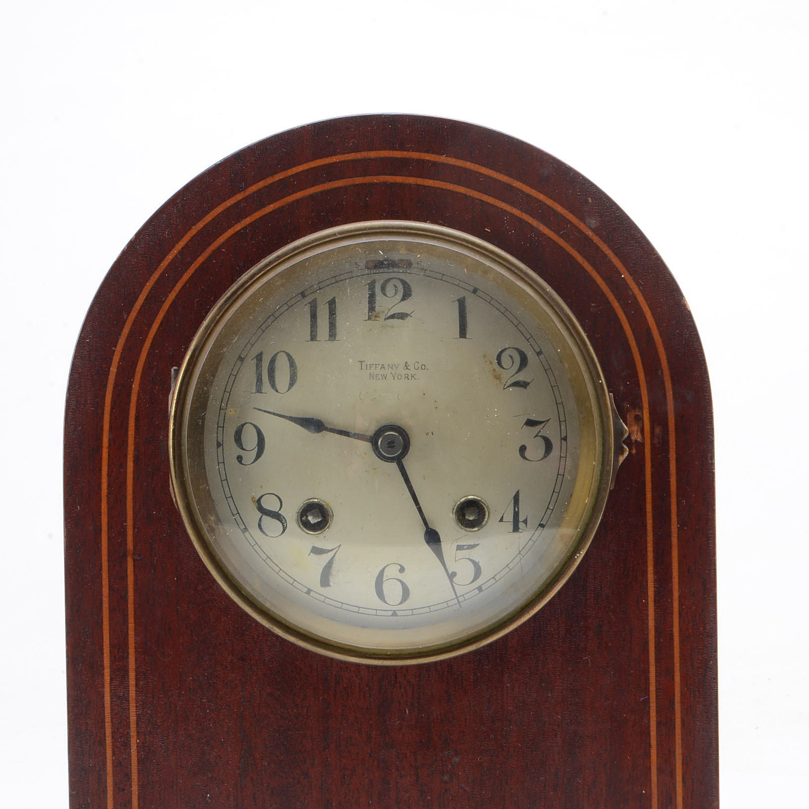 Chelsea Clock Co for Tiffany Mahogany Mantel Clock