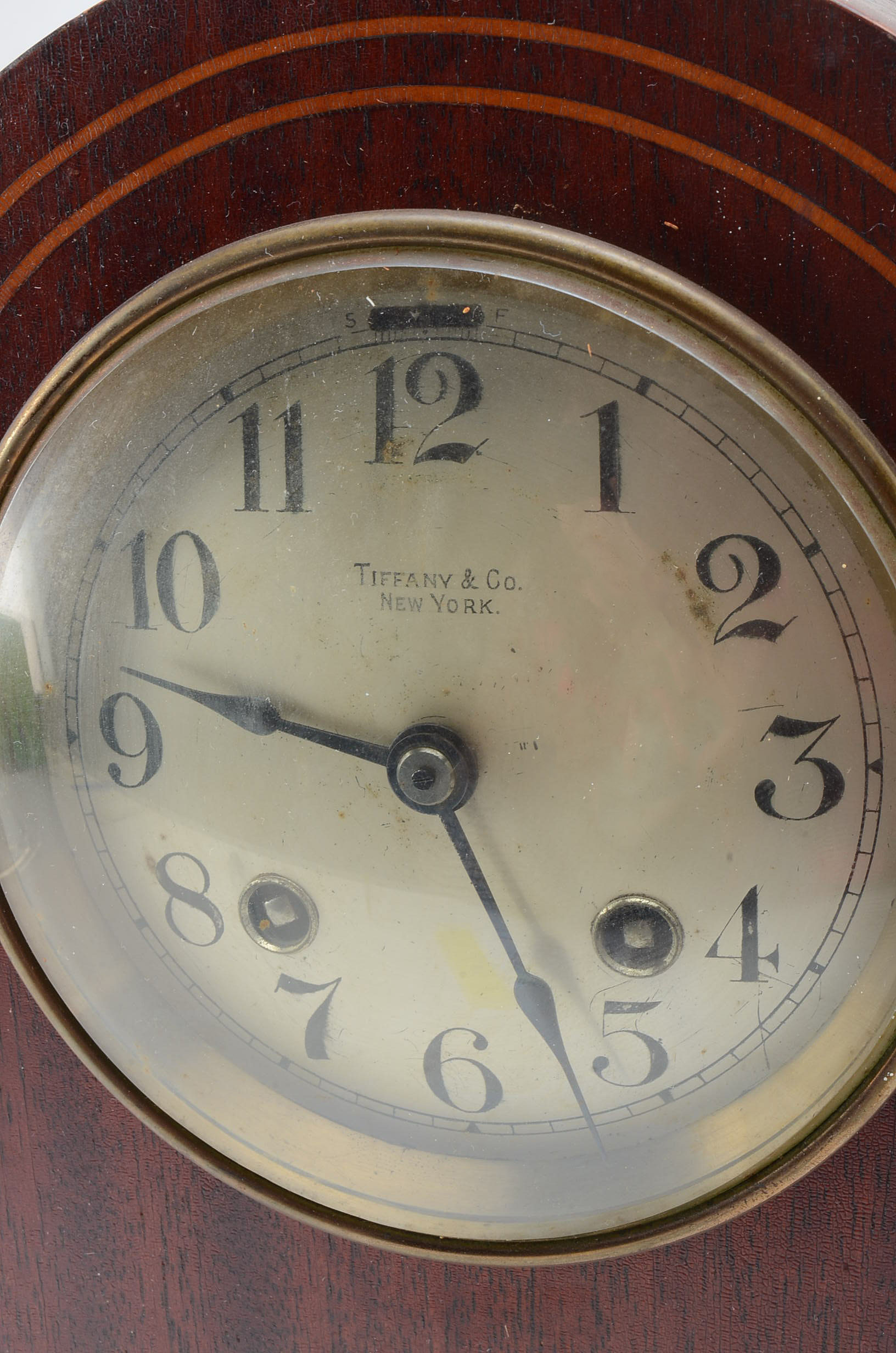 Chelsea Clock Co for Tiffany Mahogany Mantel Clock