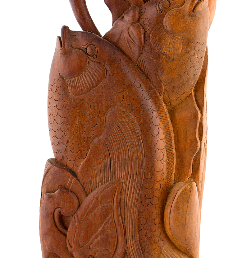 Carved Wooden Seahorse Sculpture