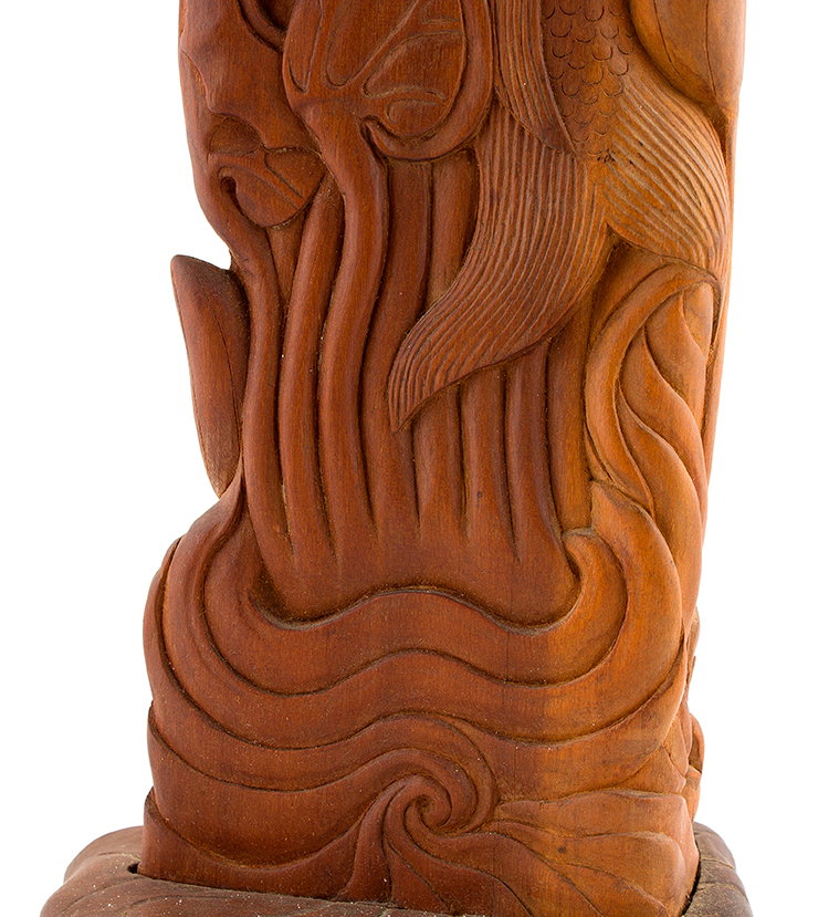 Carved Wooden Seahorse Sculpture