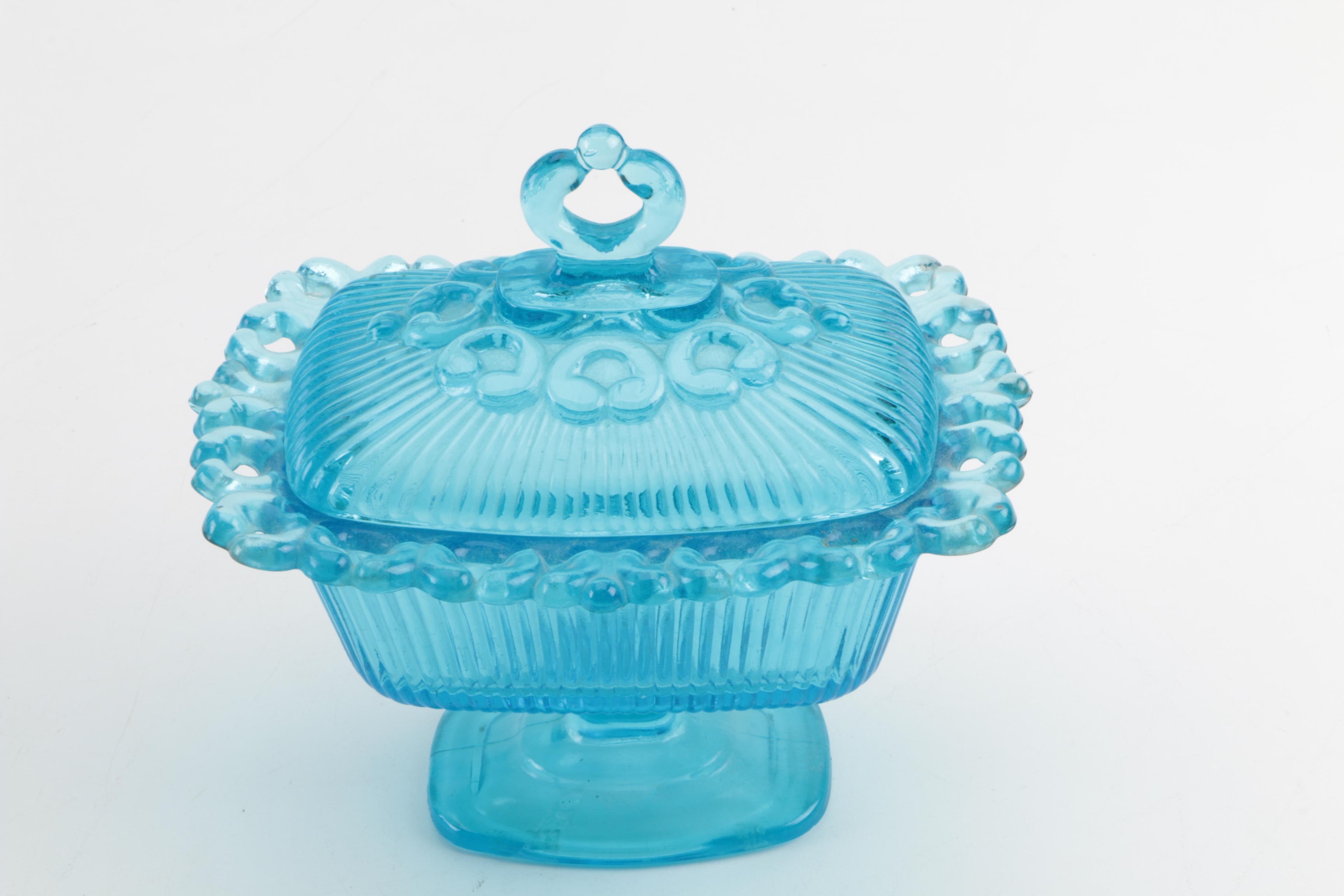 Blue Depression Glassware